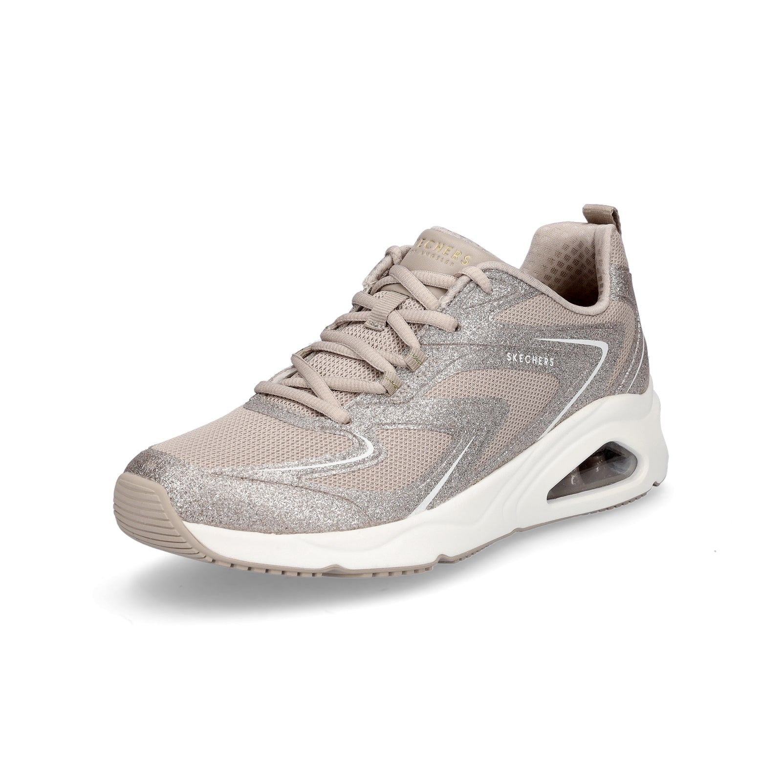 Skechers women's sneaker Tres-Air UNO Glit-Airy taupe
