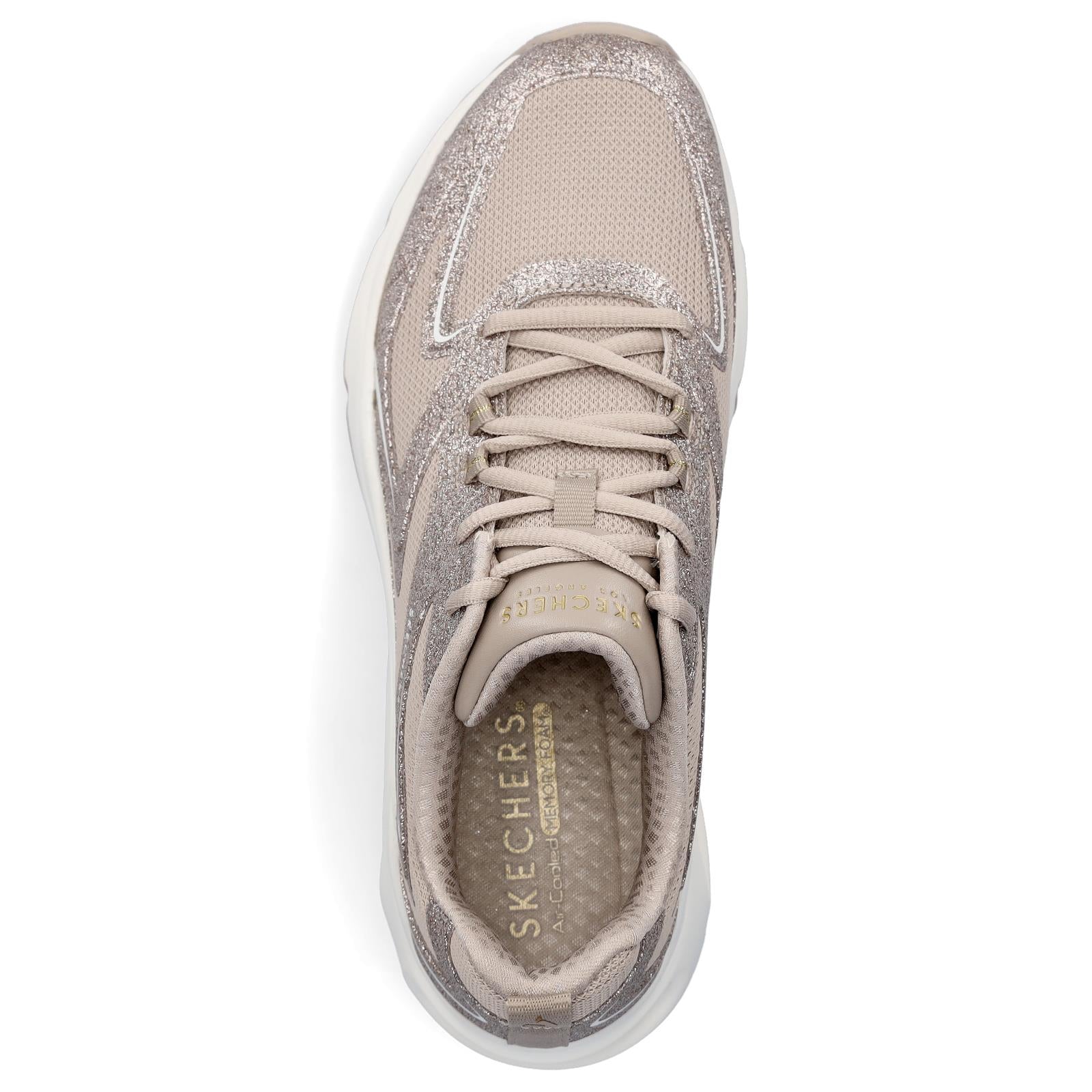 Skechers Damen Sneaker Tres-Air UNO Glit-Airy taupe
