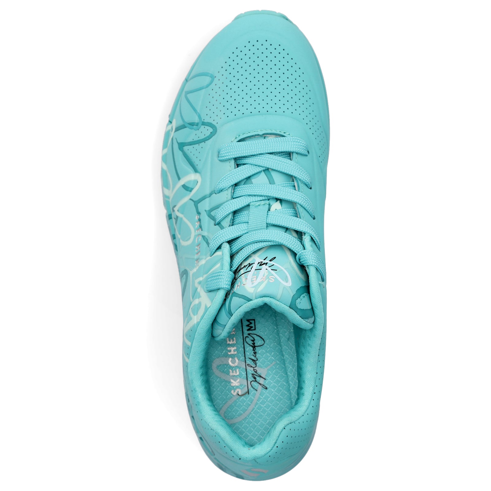 Skechers JGoldcrown Damen Sneaker UNO Spread The Love türkis