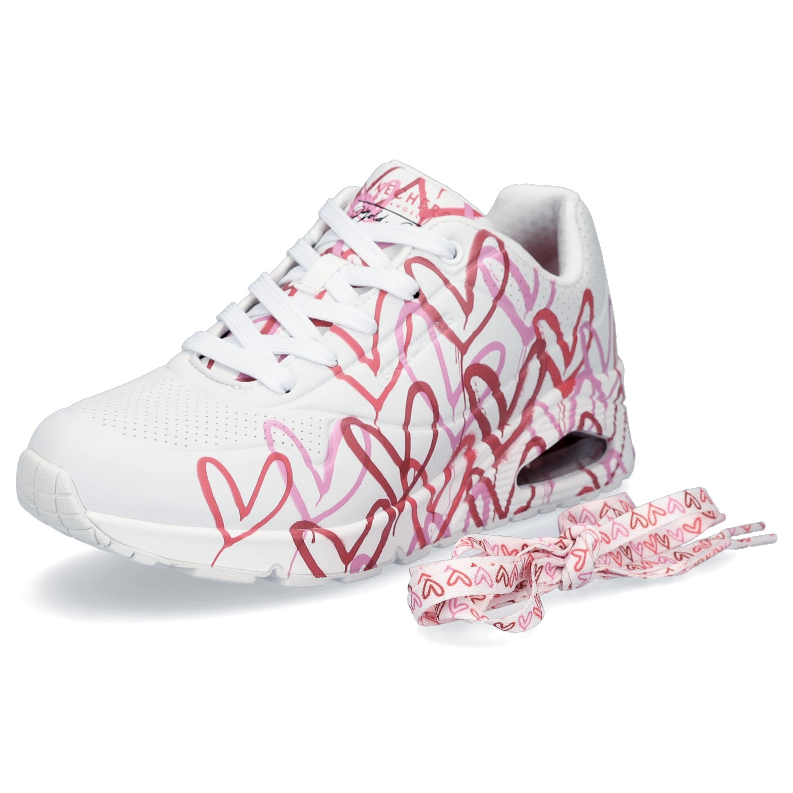 Skechers JGoldcrown UNO women's sneakers white red
