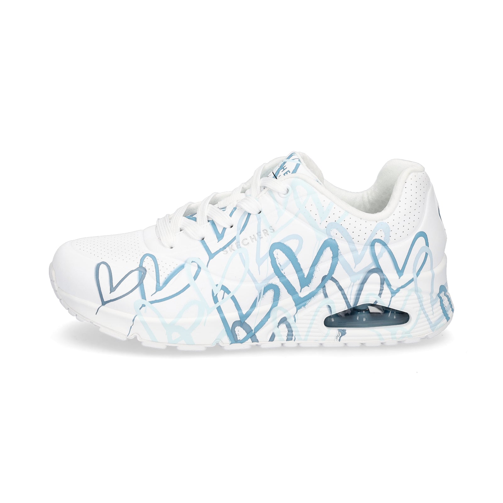 Skechers JGoldcrown Women's Sneaker UNO Spread The Love white blue