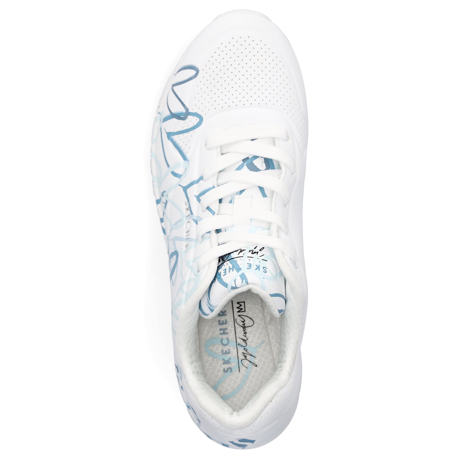 Skechers JGoldcrown Damen Sneaker UNO Spread The Love weiß blau