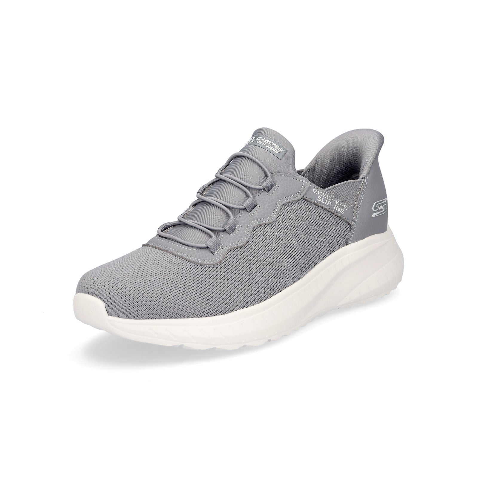 Skechers Herren Slip-in Sneaker Bobs Squad Chaos Daily Hype grau