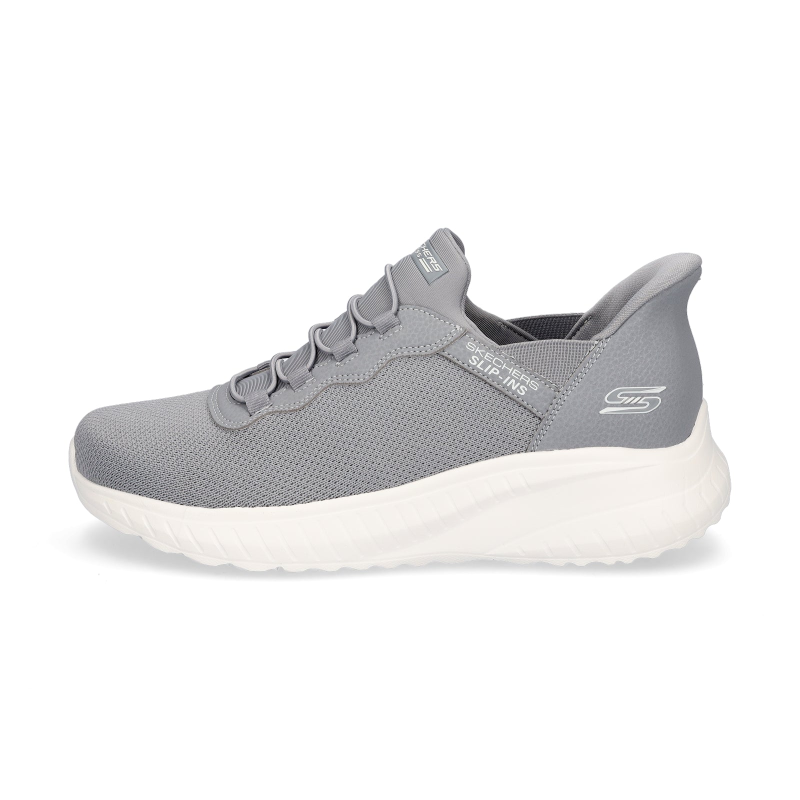 Skechers Herren Slip-in Sneaker Bobs Squad Chaos Daily Hype grau