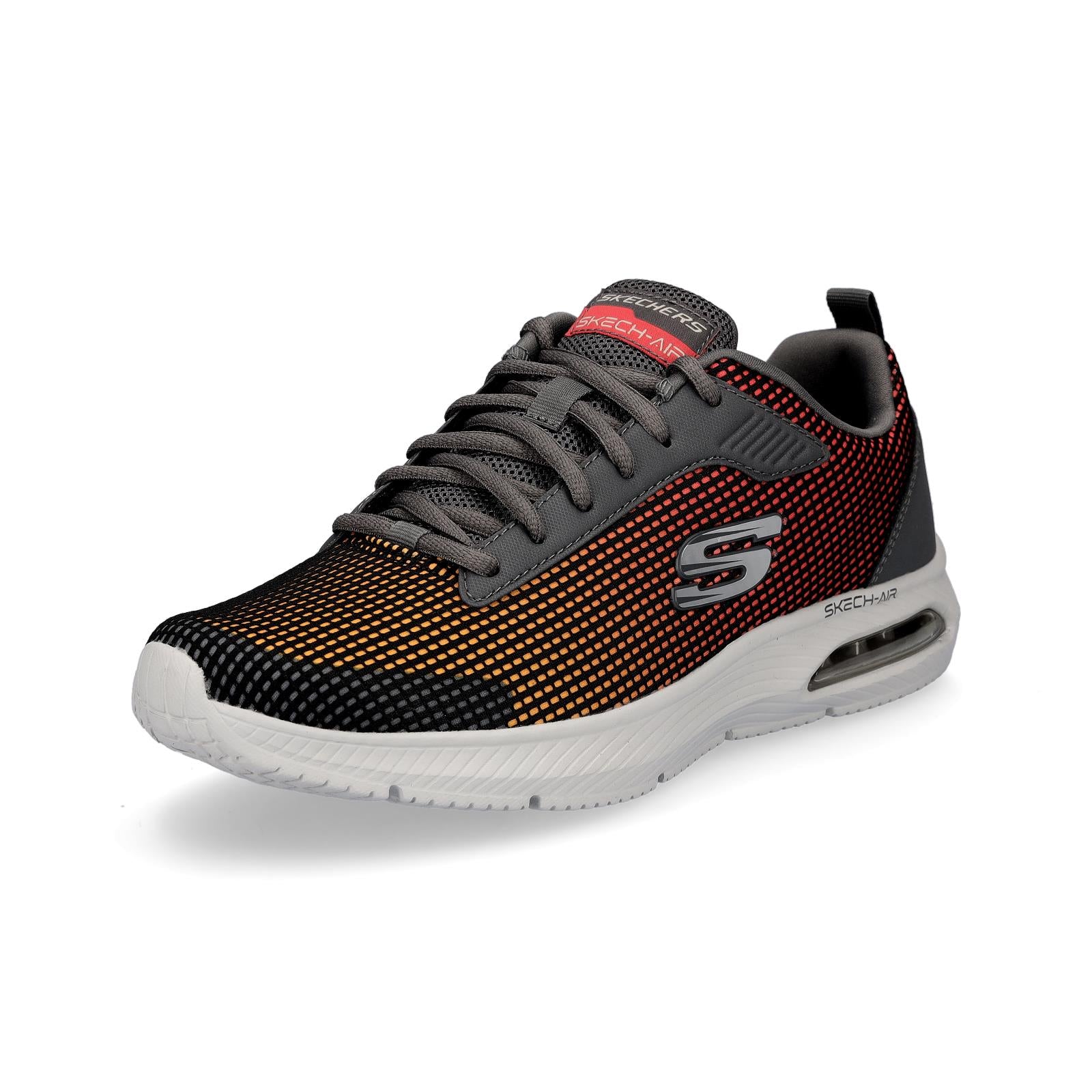 Skechers men's sneaker Dyna-Air Blyce gray orange red