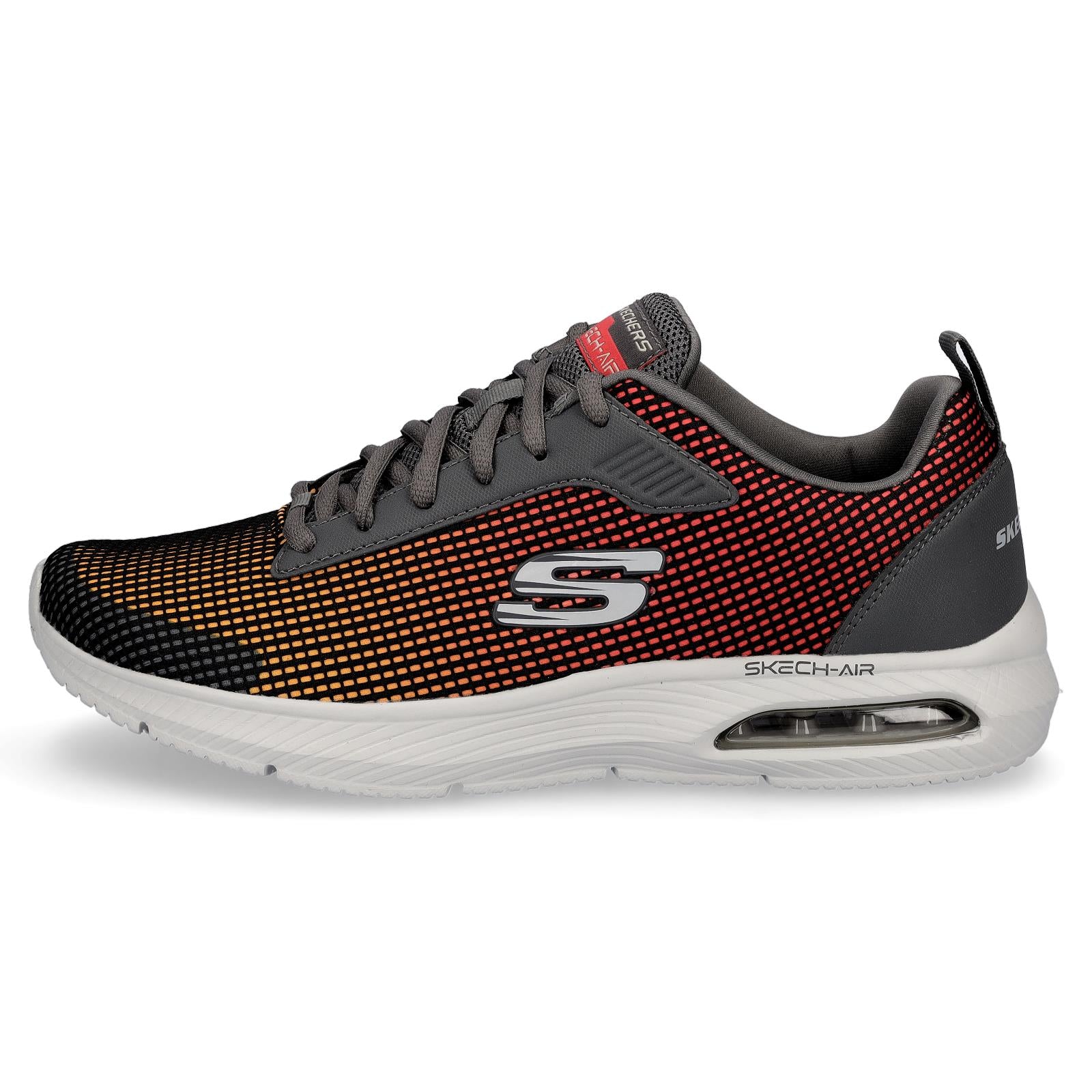 Skechers men's sneaker Dyna-Air Blyce gray orange red