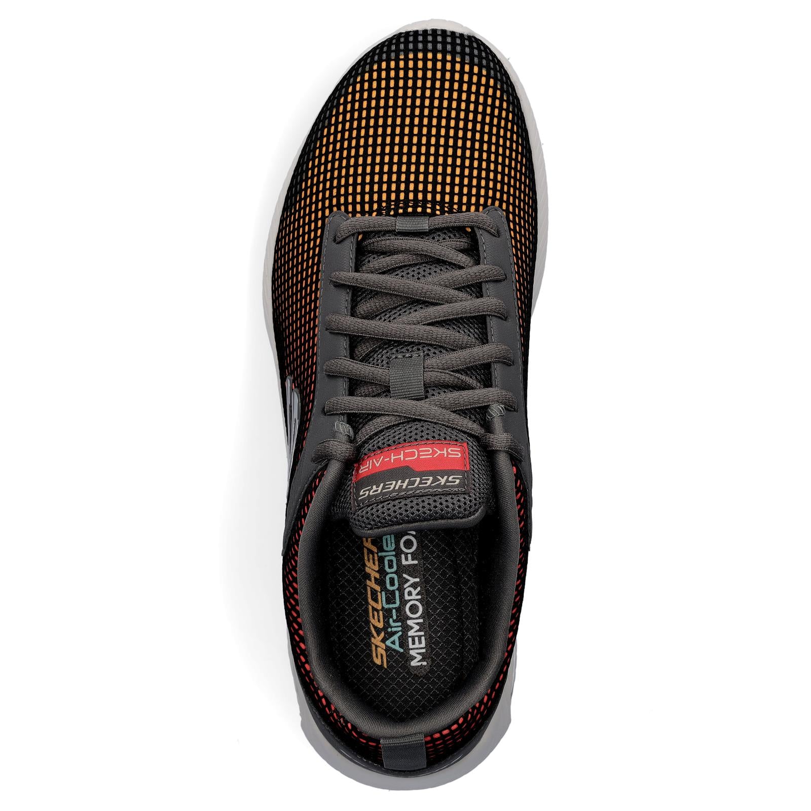 Skechers men's sneaker Dyna-Air Blyce gray orange red