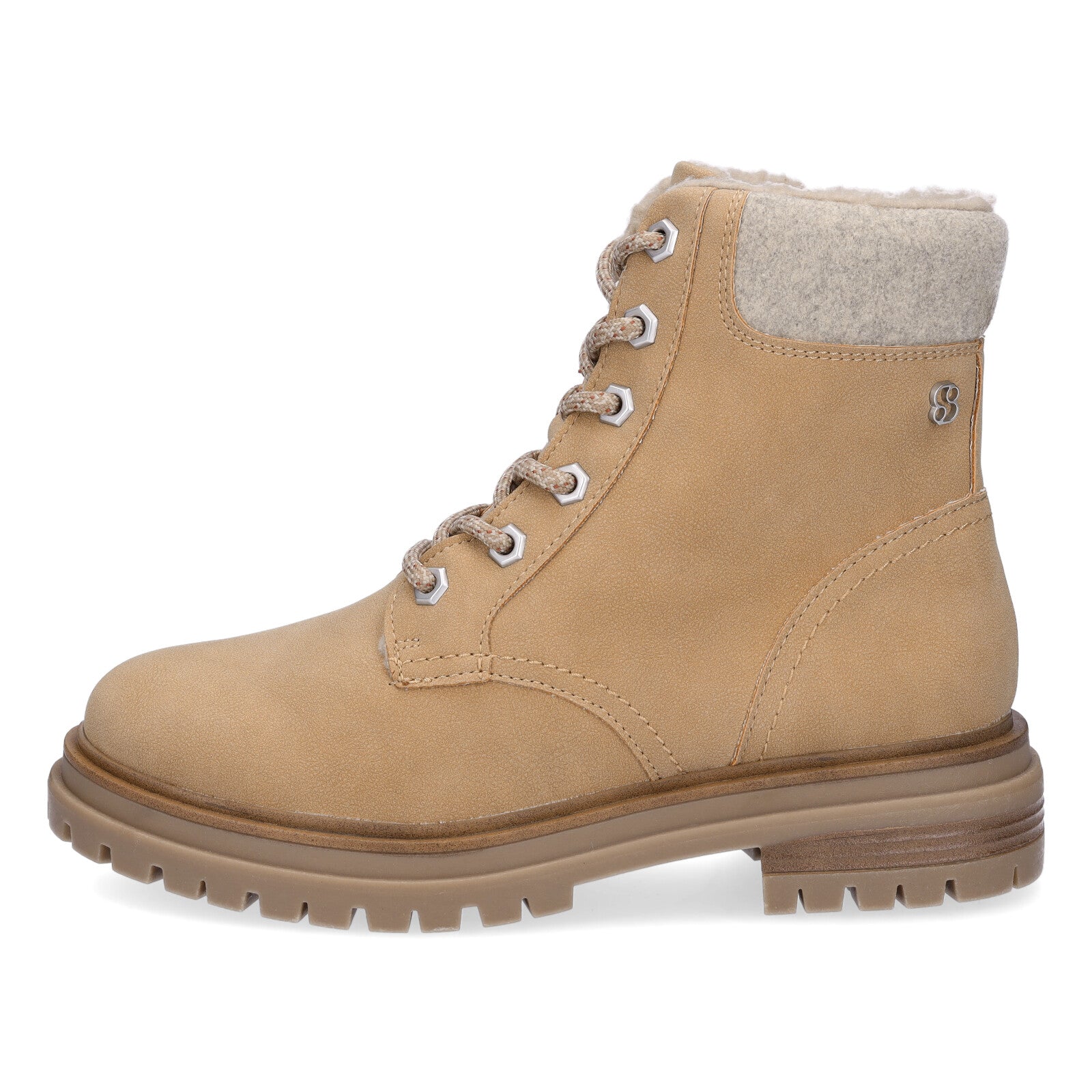 s.Oliver women's lace-up boot beige