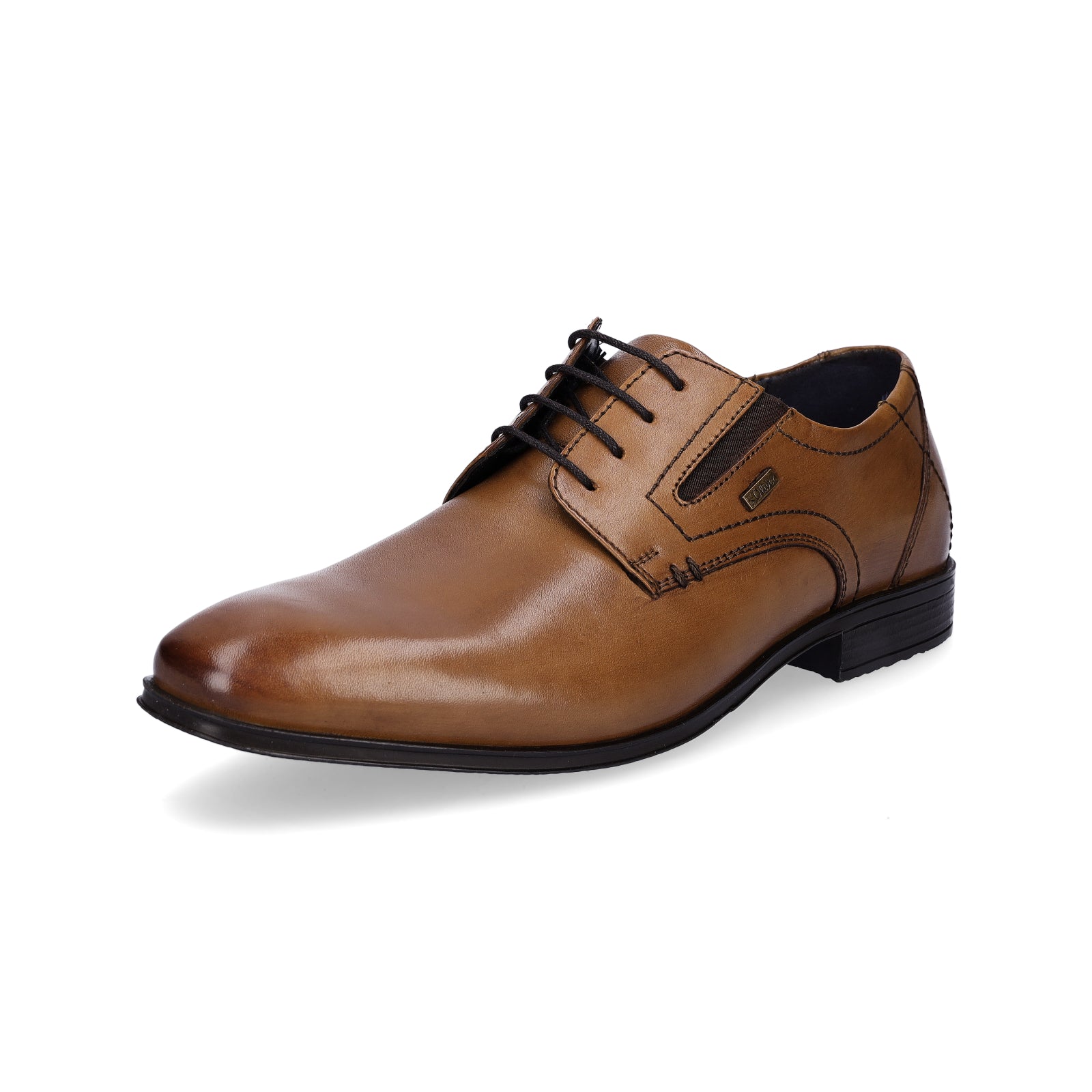s.Oliver Herren Leder Schnürschuh cognac braun
