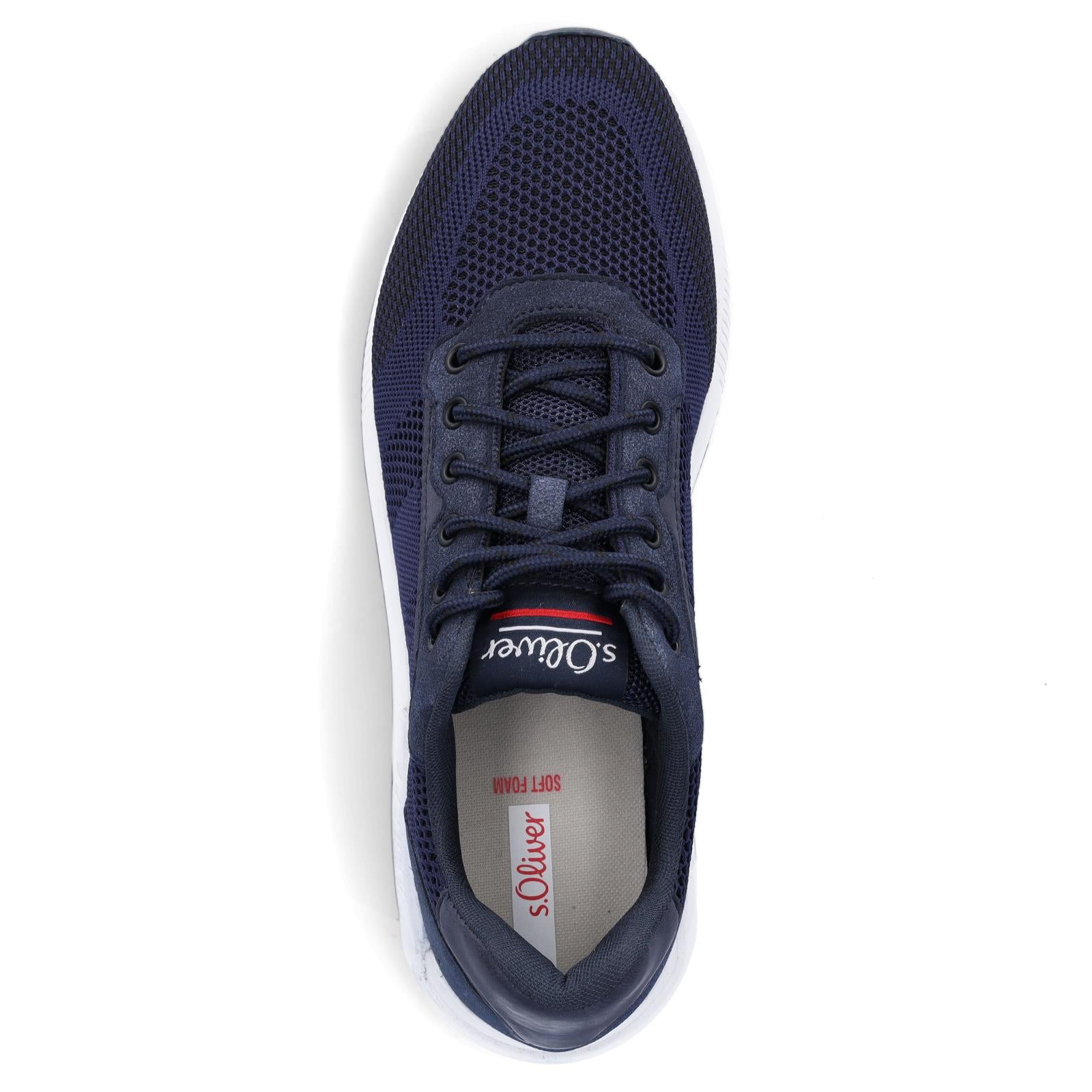 s.Oliver men's knitted sneakers navy blue