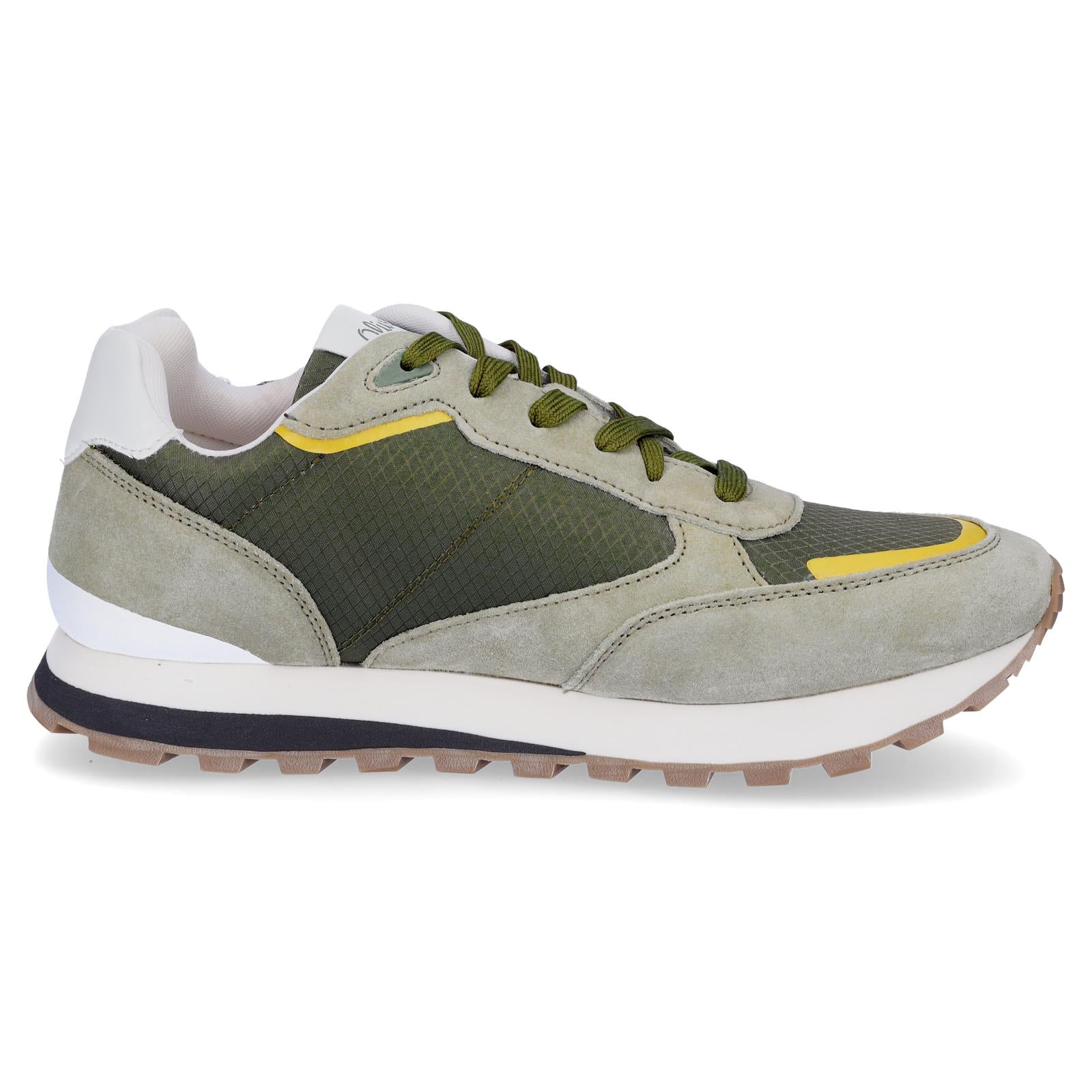 s.Oliver men's leather sneakers khaki green
