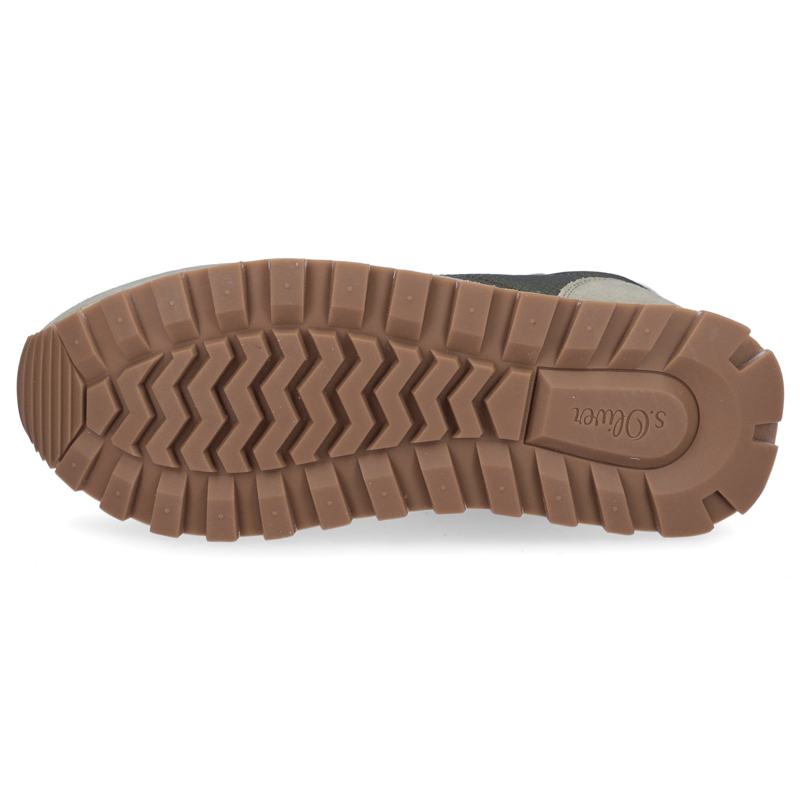 s.Oliver men's leather sneakers khaki green