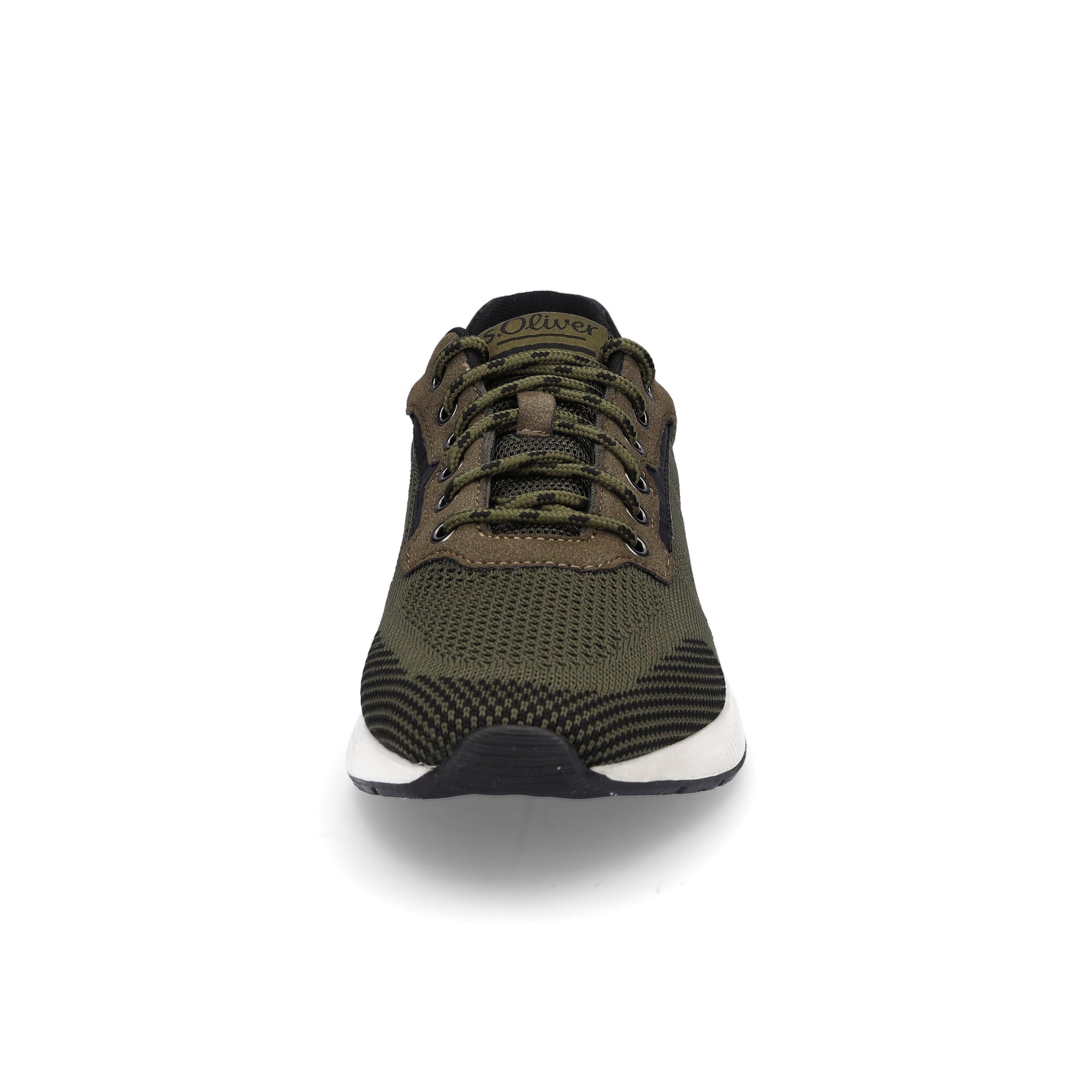 s.Oliver men's knitted sneakers khaki green