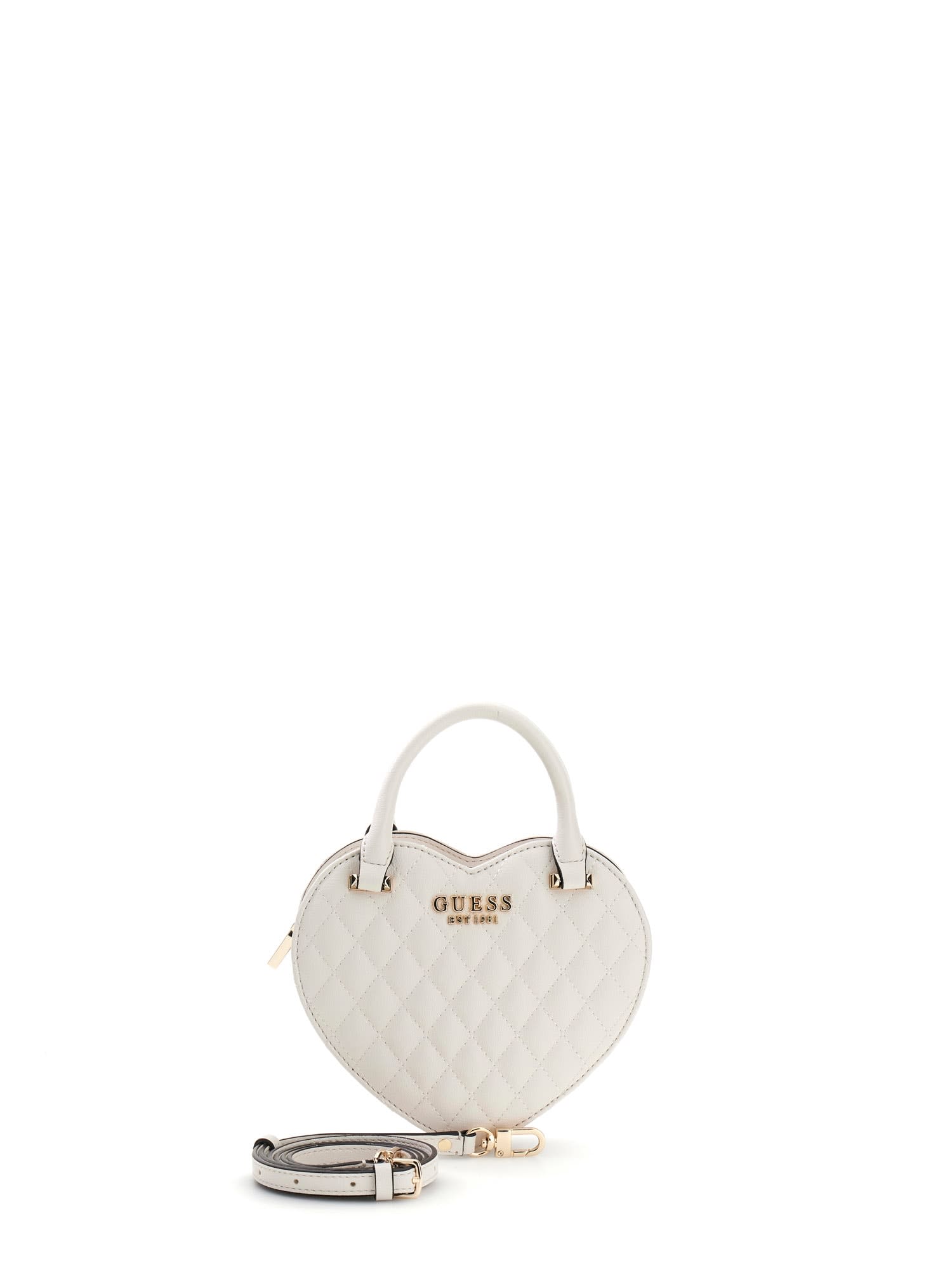 Guess Damen Tasche Atabey Heart offwhite
