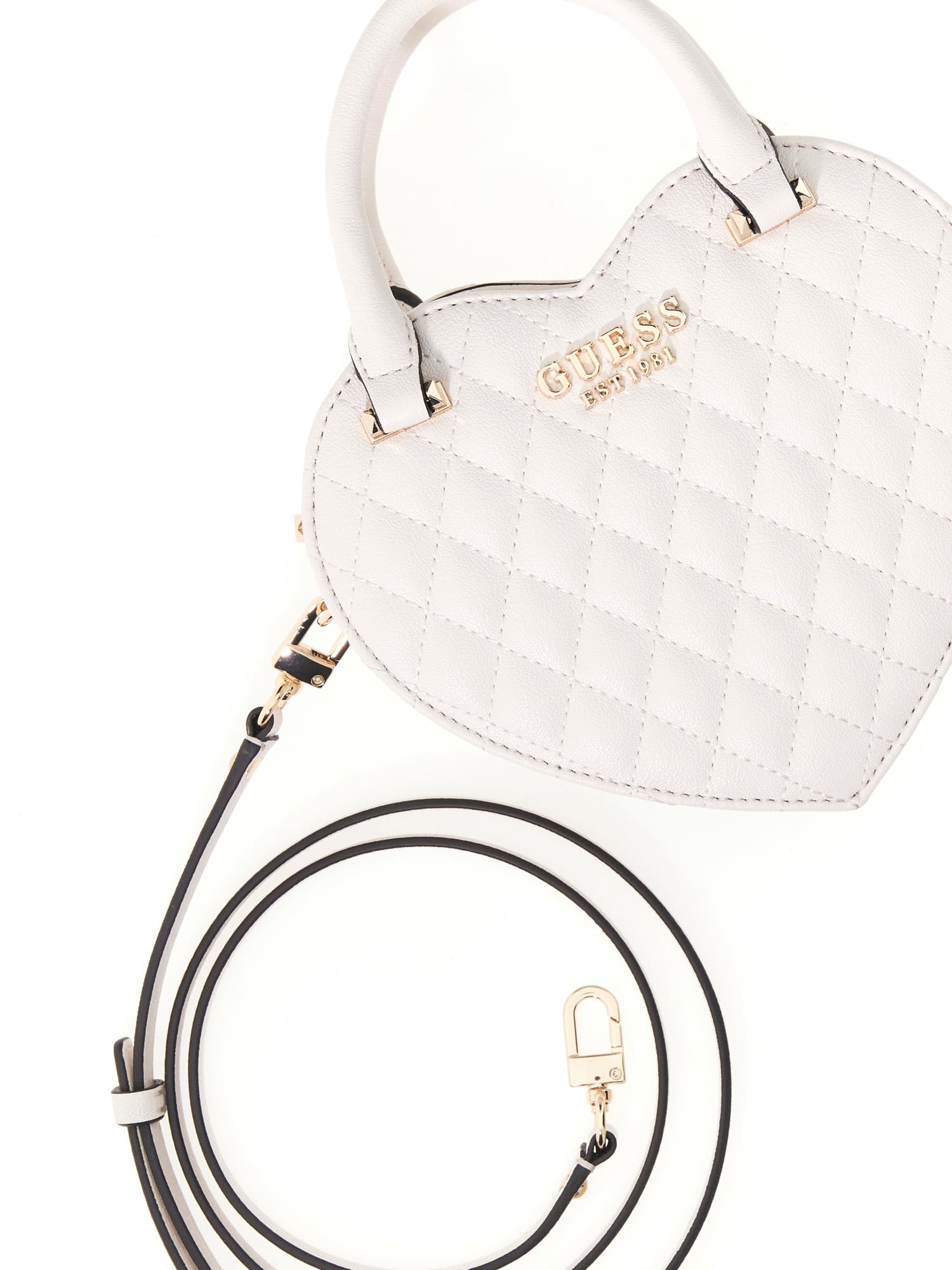 Guess Damen Tasche Atabey Heart offwhite