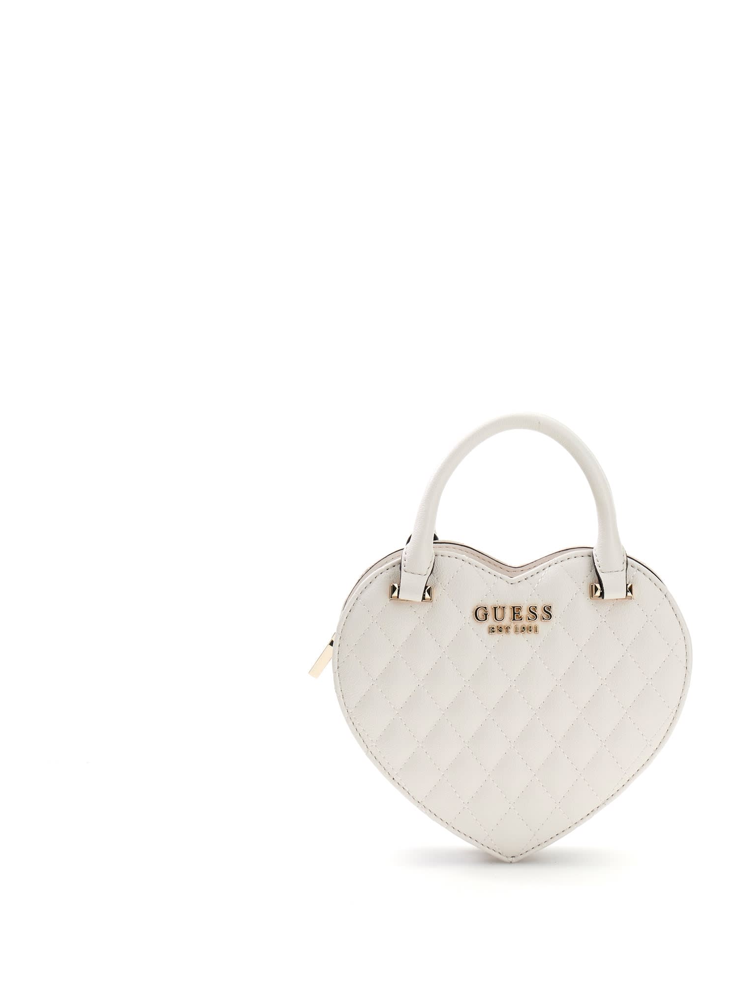 Guess Damen Tasche Atabey Heart offwhite