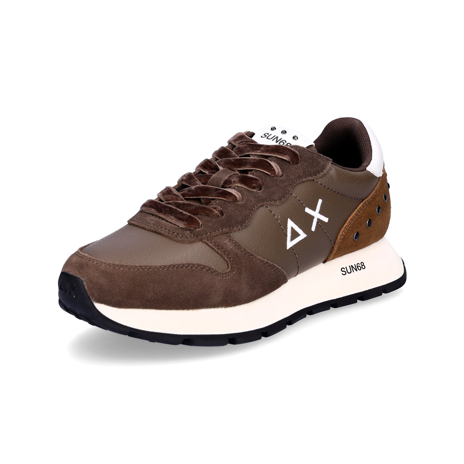 Sun68 Damen Sneaker Ally Studs braun
