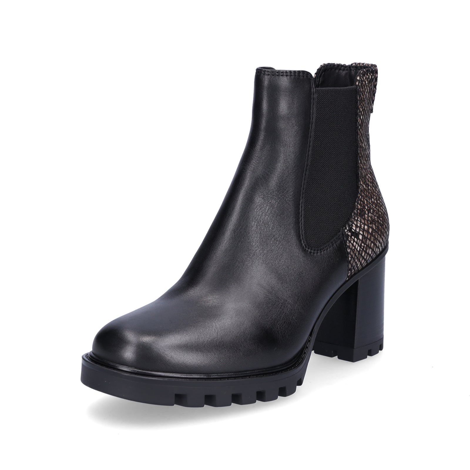 Tamaris Damen Stiefelette schwarz combi