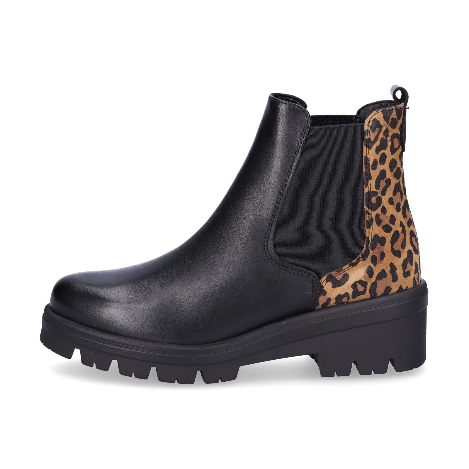 Tamaris Damen Chelsea Boot schwarz Leo