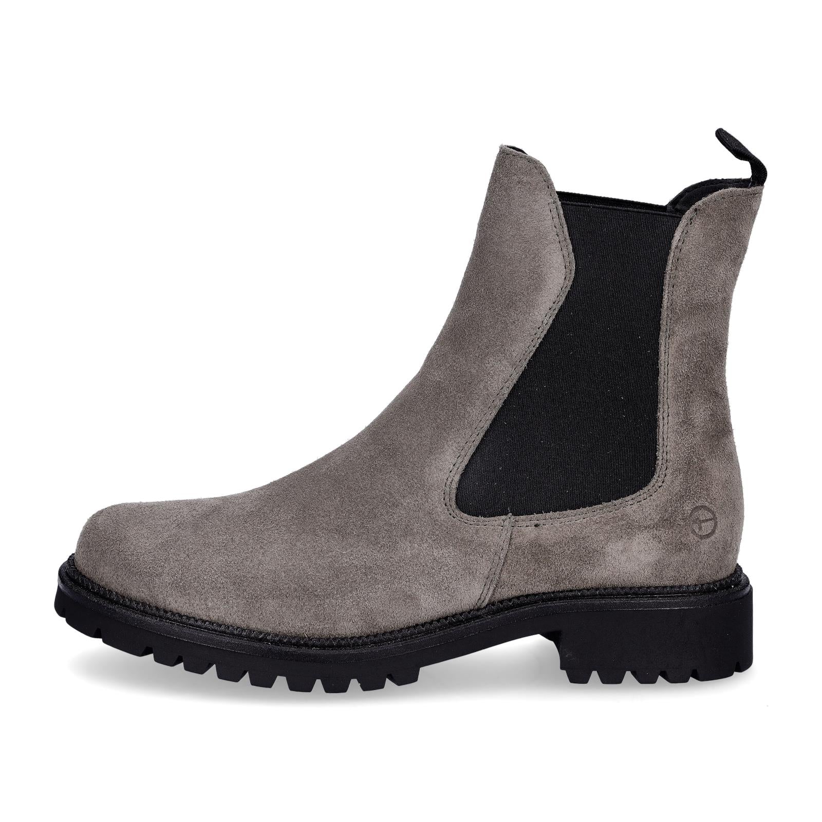 Tamaris Damen Leder Chelsea Boot grau