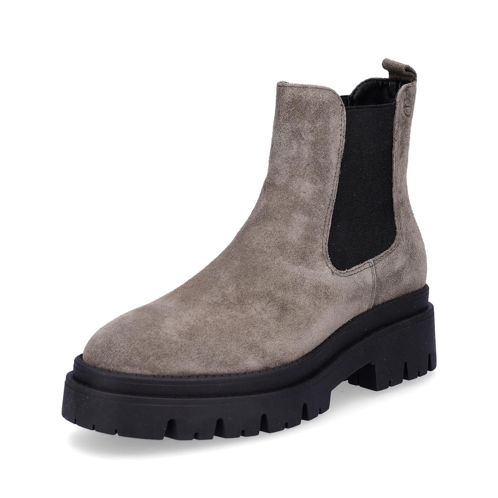 Tamaris Damen Leder Chelsea Boot grau