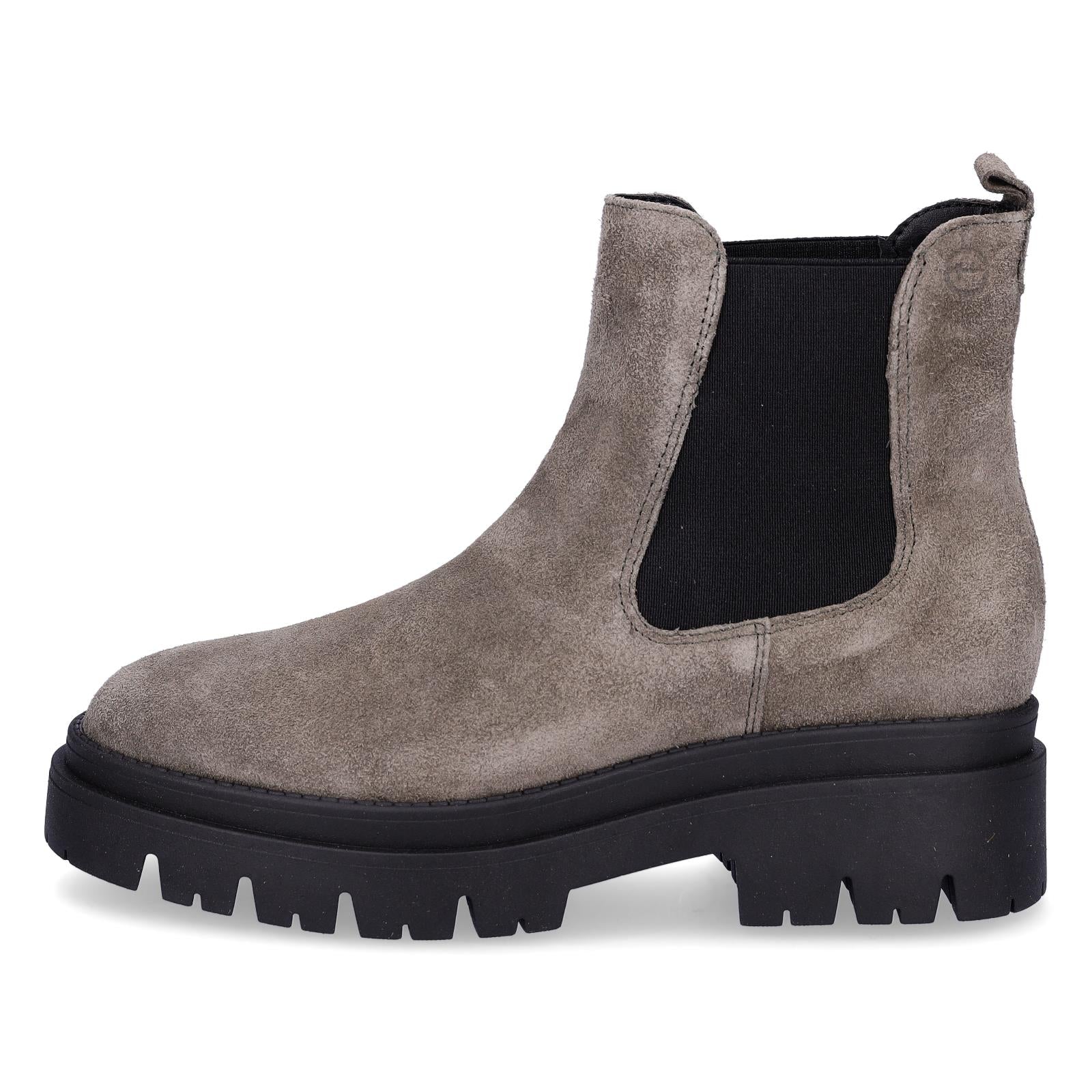 Tamaris Damen Leder Chelsea Boot grau