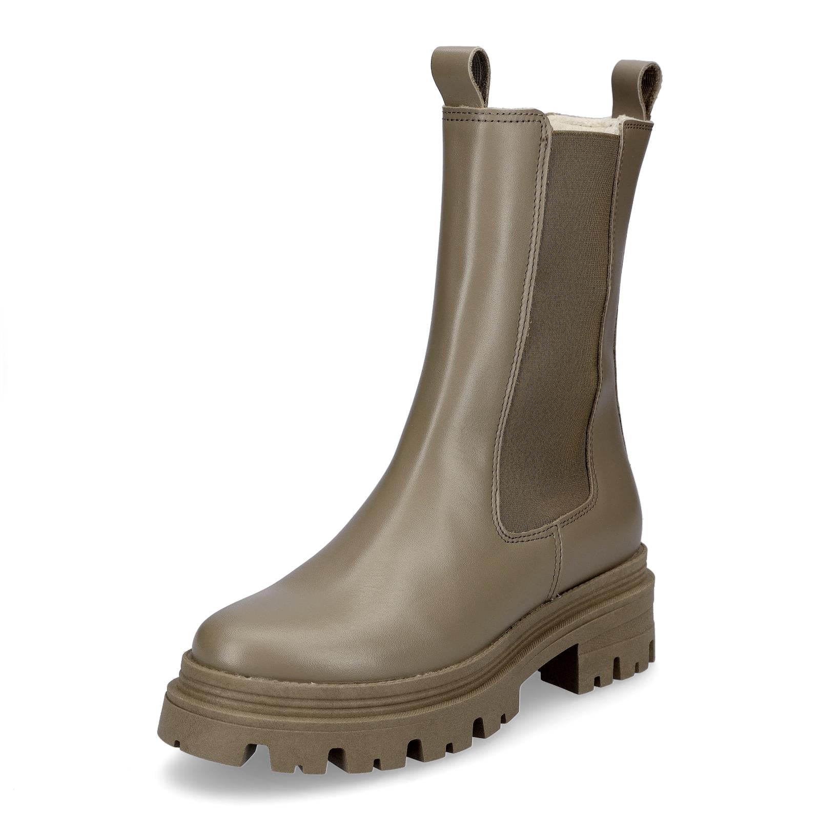 Tamaris Damen Leder Chelsea Boot salbei grün