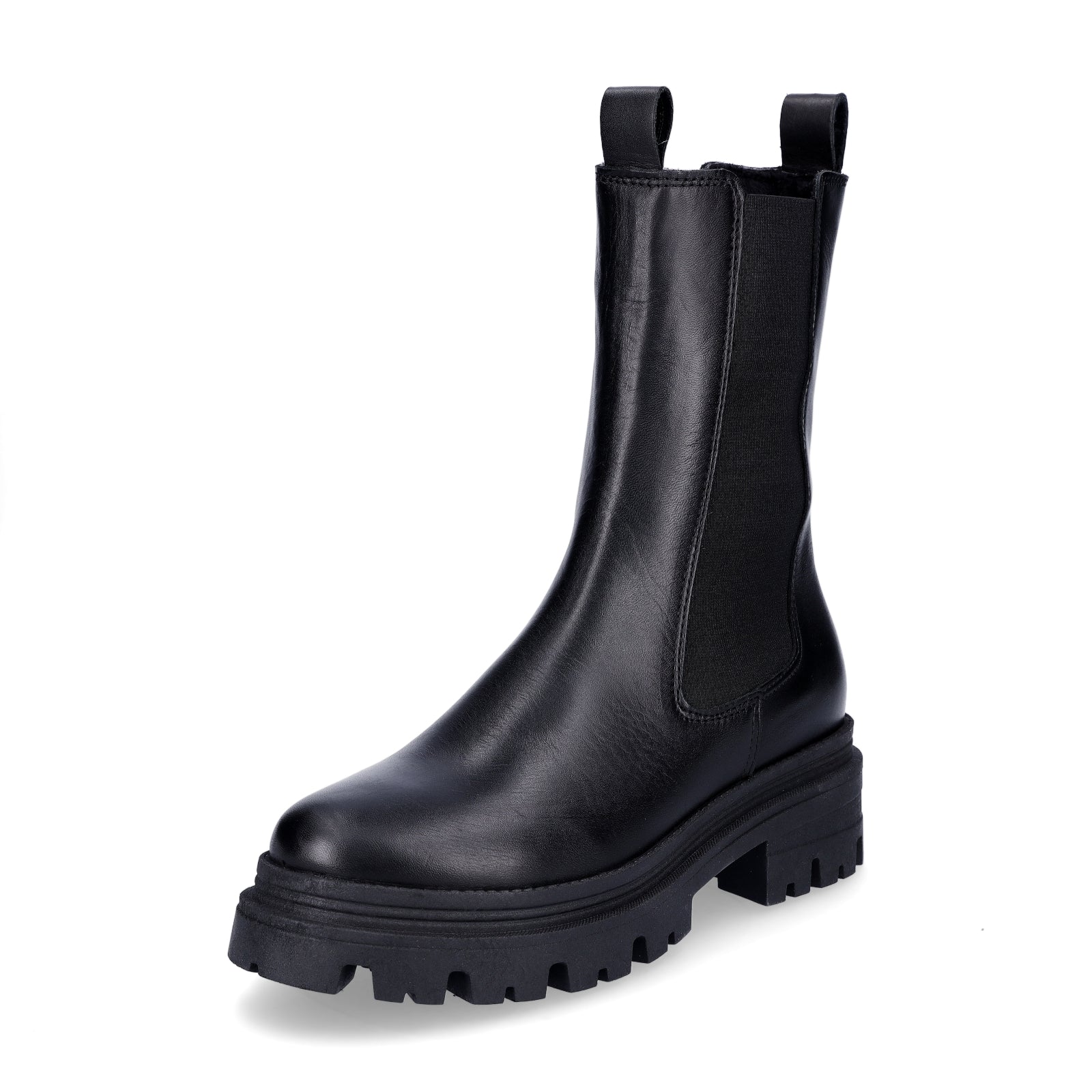 Tamaris Damen Leder Chelsea Boot schwarz