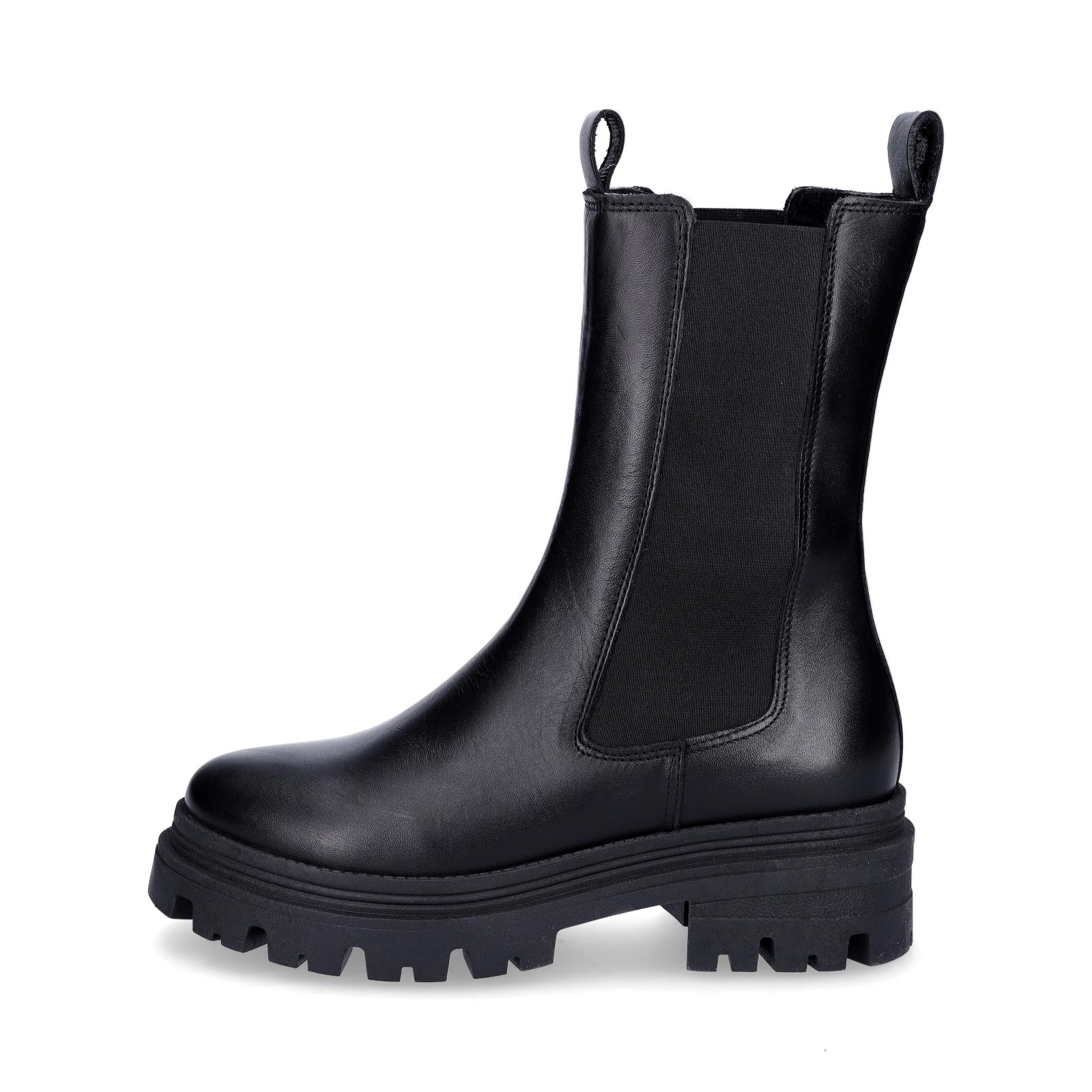 Tamaris Damen Leder Chelsea Boot schwarz