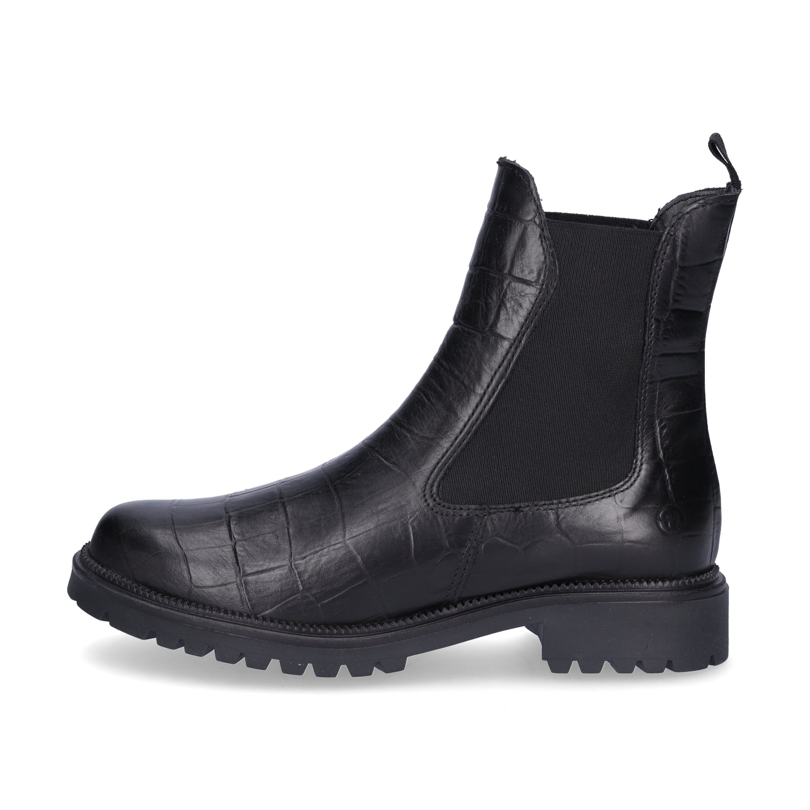 Tamaris Damen Chelsea Boot schwarz croco