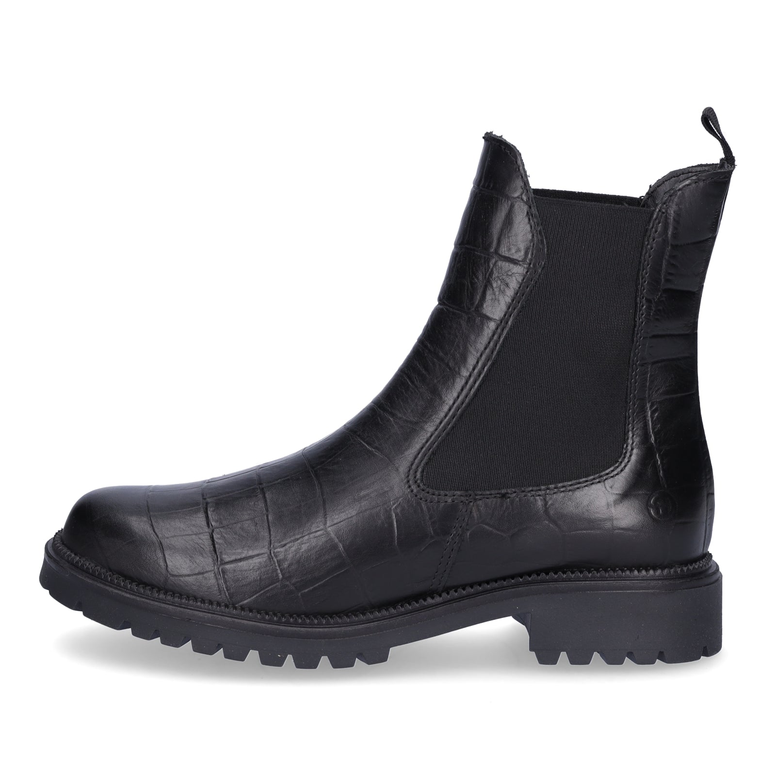 Tamaris Damen Chelsea Boot schwarz croco