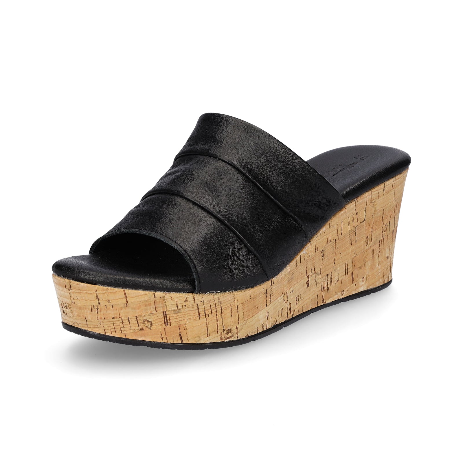 Tamaris women's platform mules black
