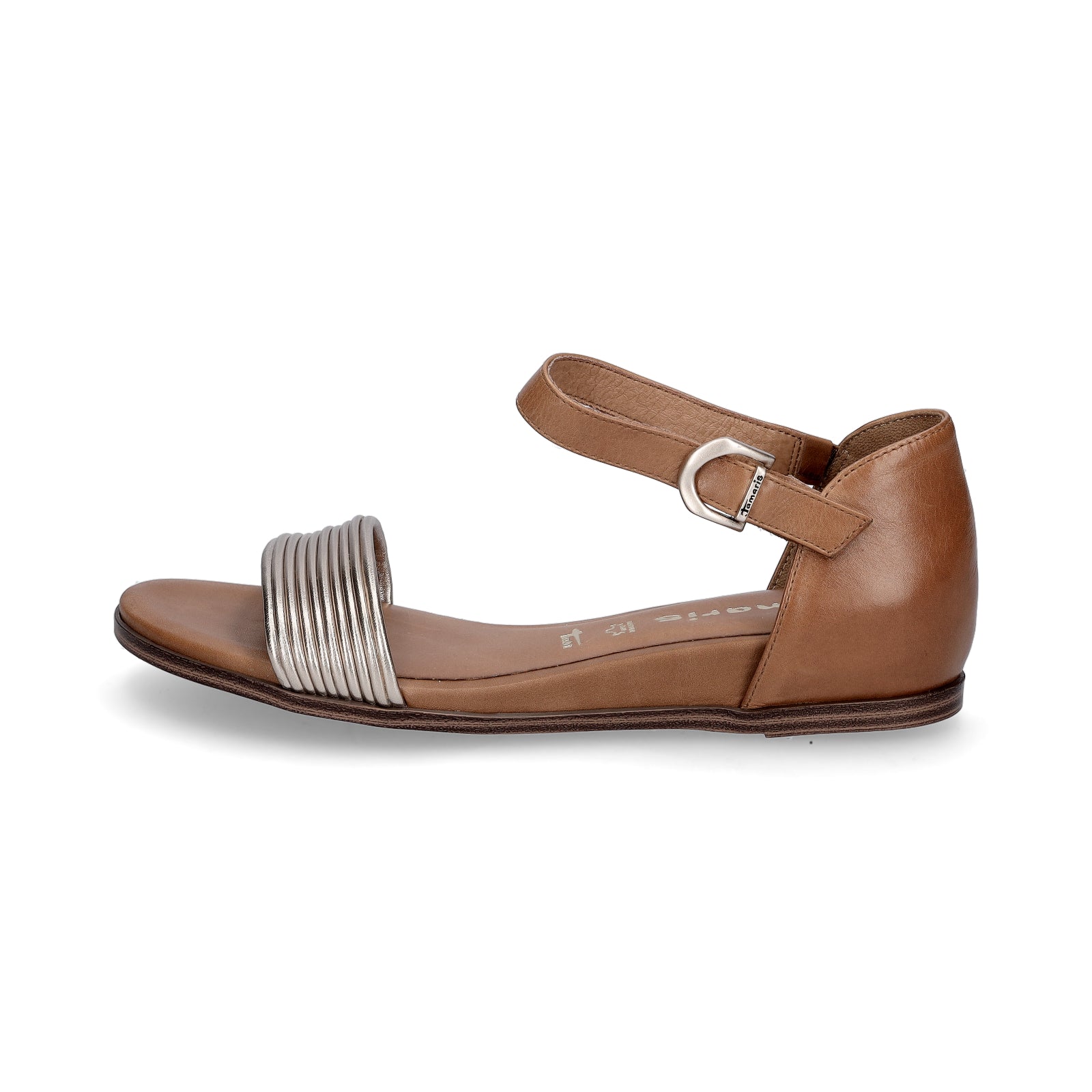 Tamaris Damen Sandale cognac roségold