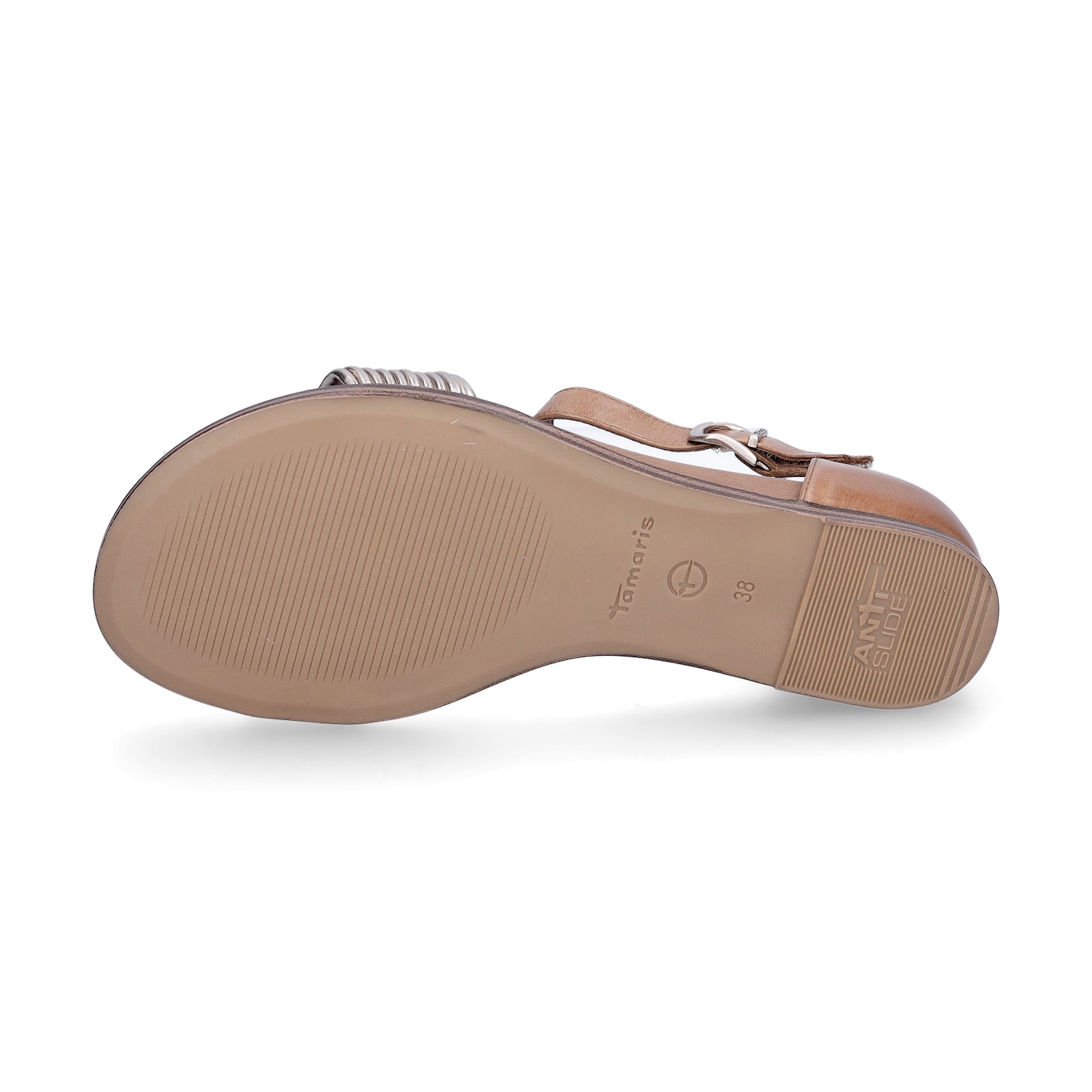 Tamaris Damen Sandale cognac roségold