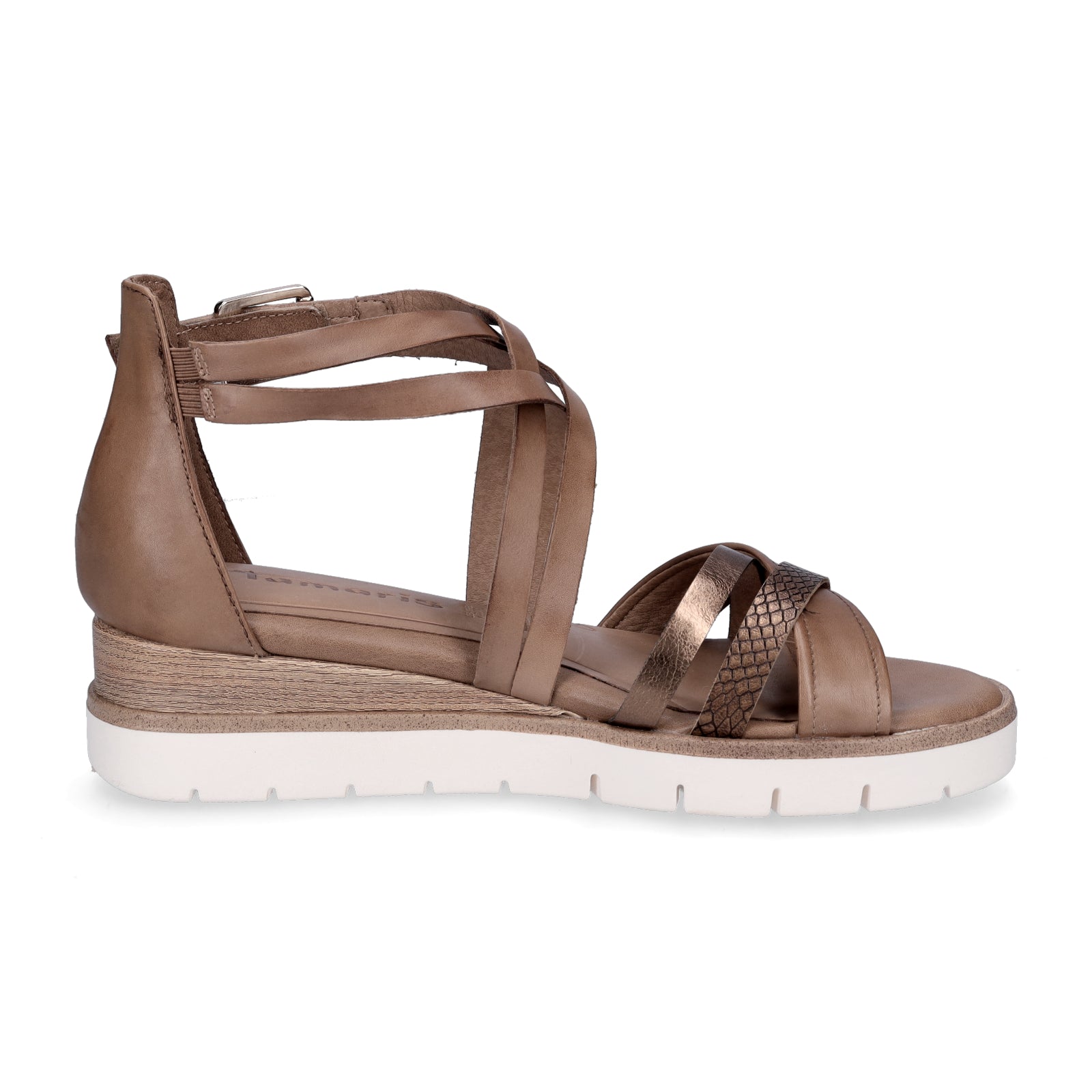 Tamaris Damen Keil Sandalette cognac