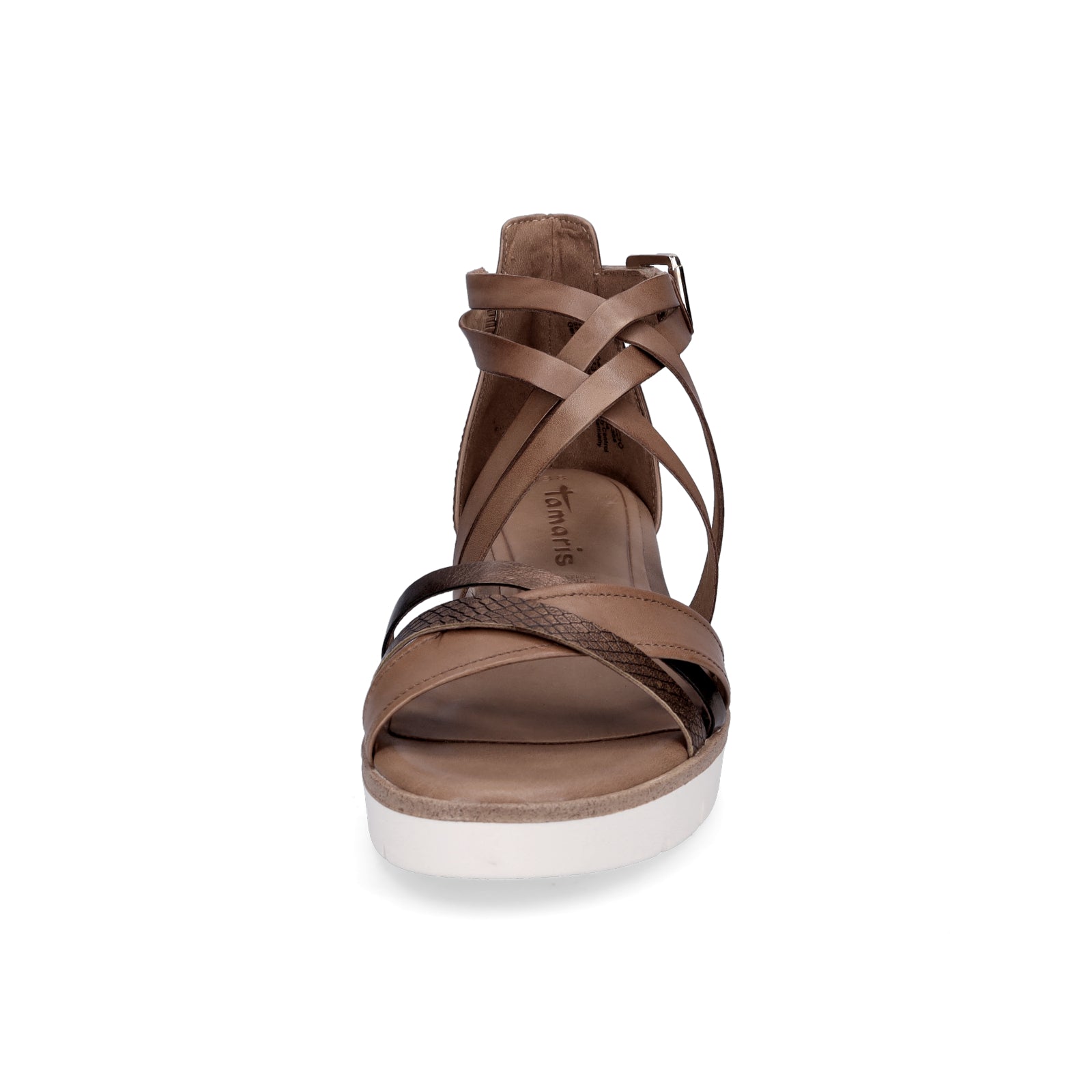 Tamaris Damen Keil Sandalette cognac