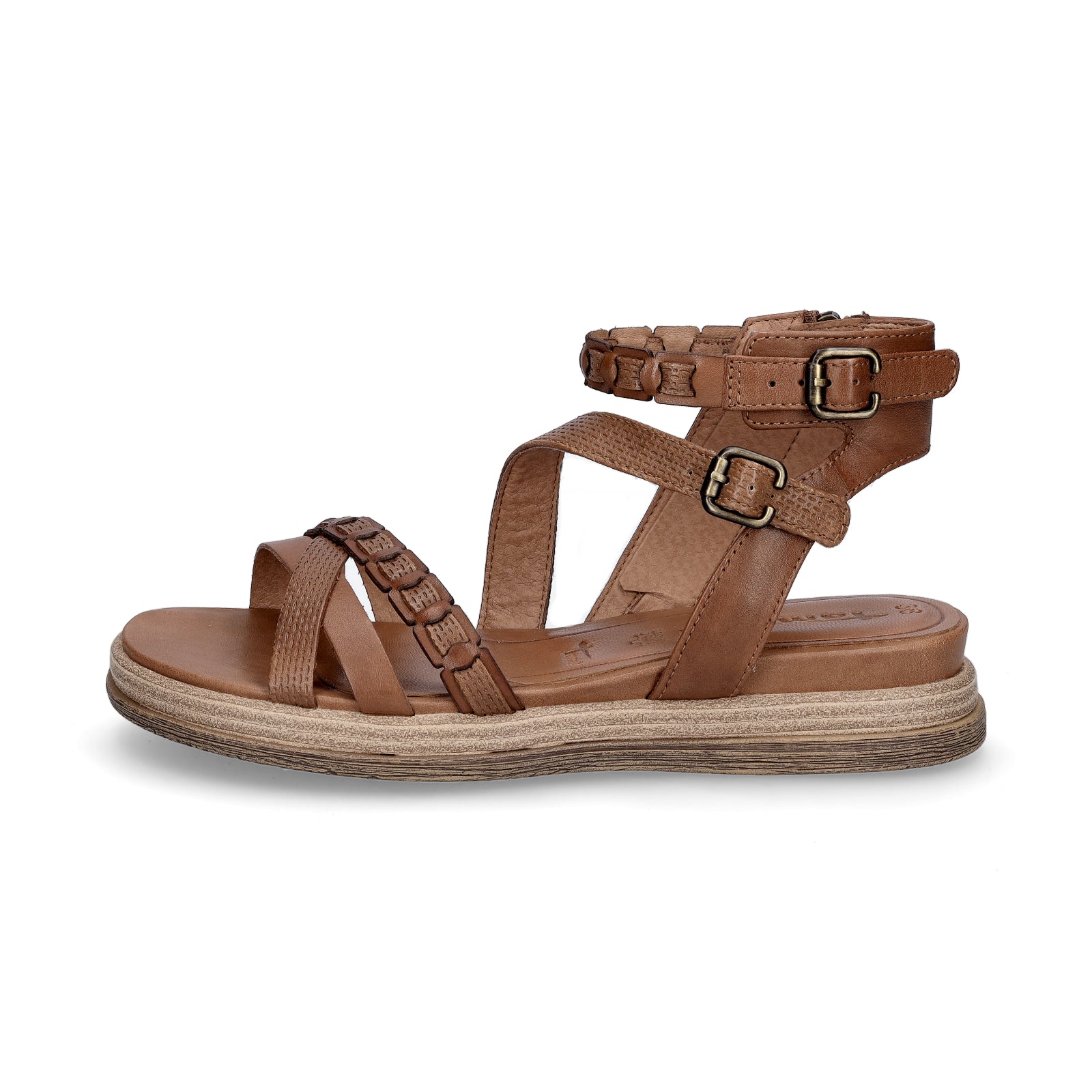 Tamaris Damen Riemchensandale cognac