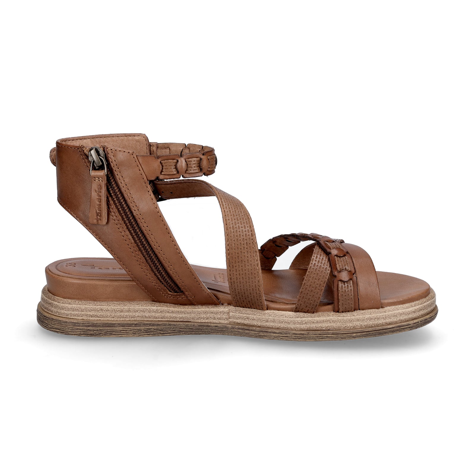 Tamaris Damen Riemchensandale cognac