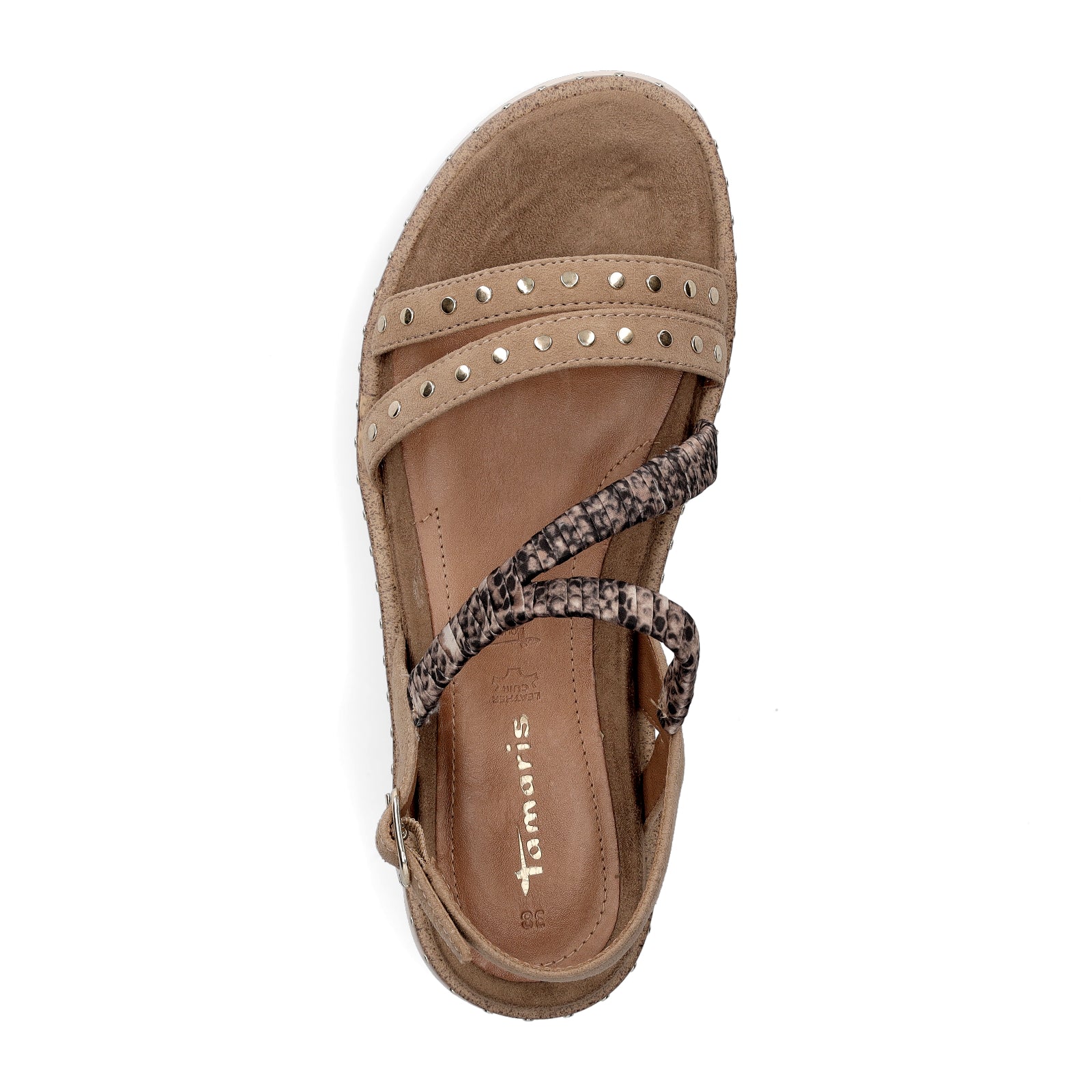 Tamaris Damen Sandale beige combi