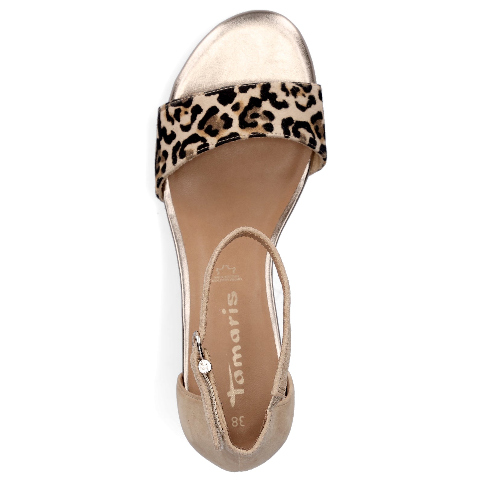 Tamaris Damen Sandalette beige Leo