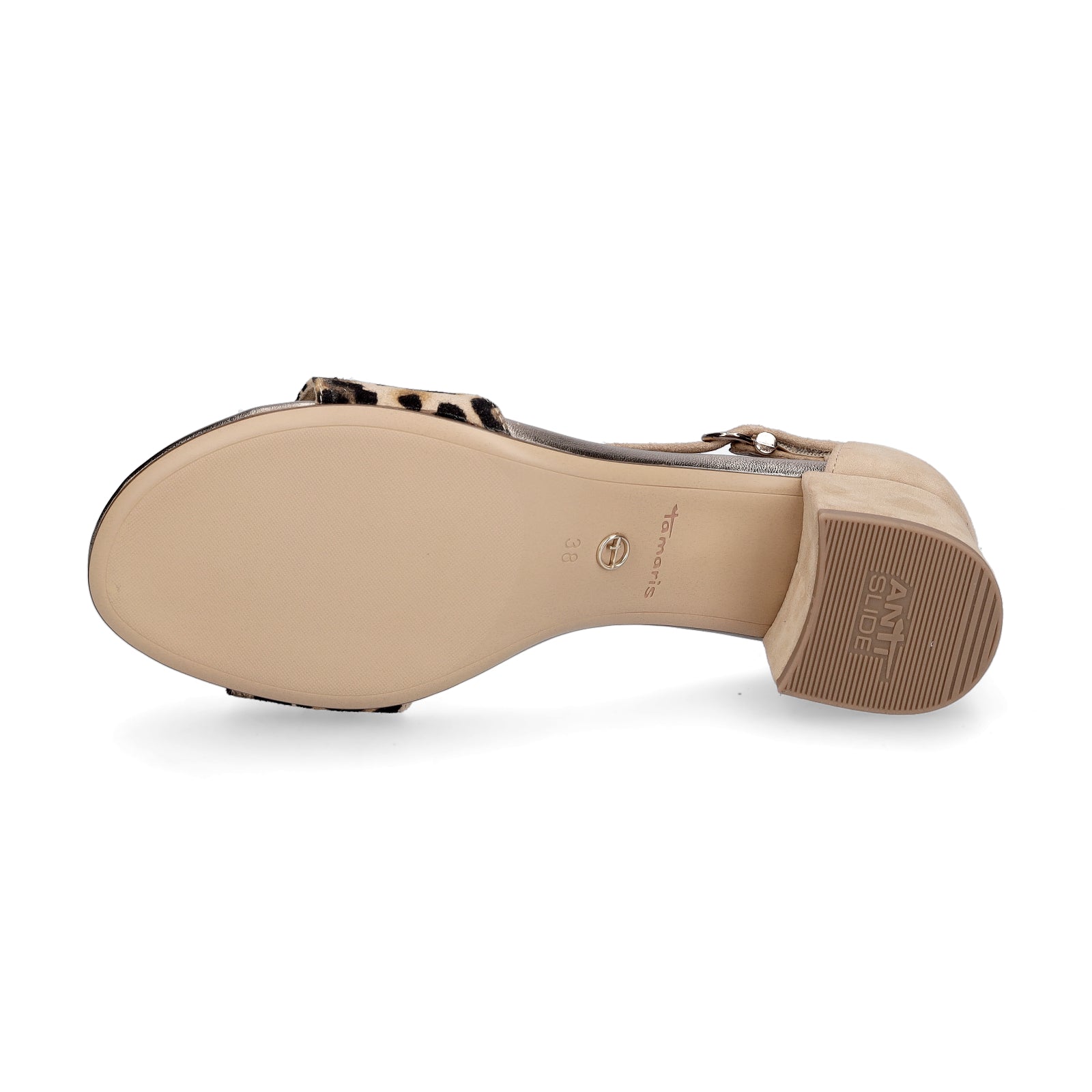 Tamaris Damen Sandalette beige Leo
