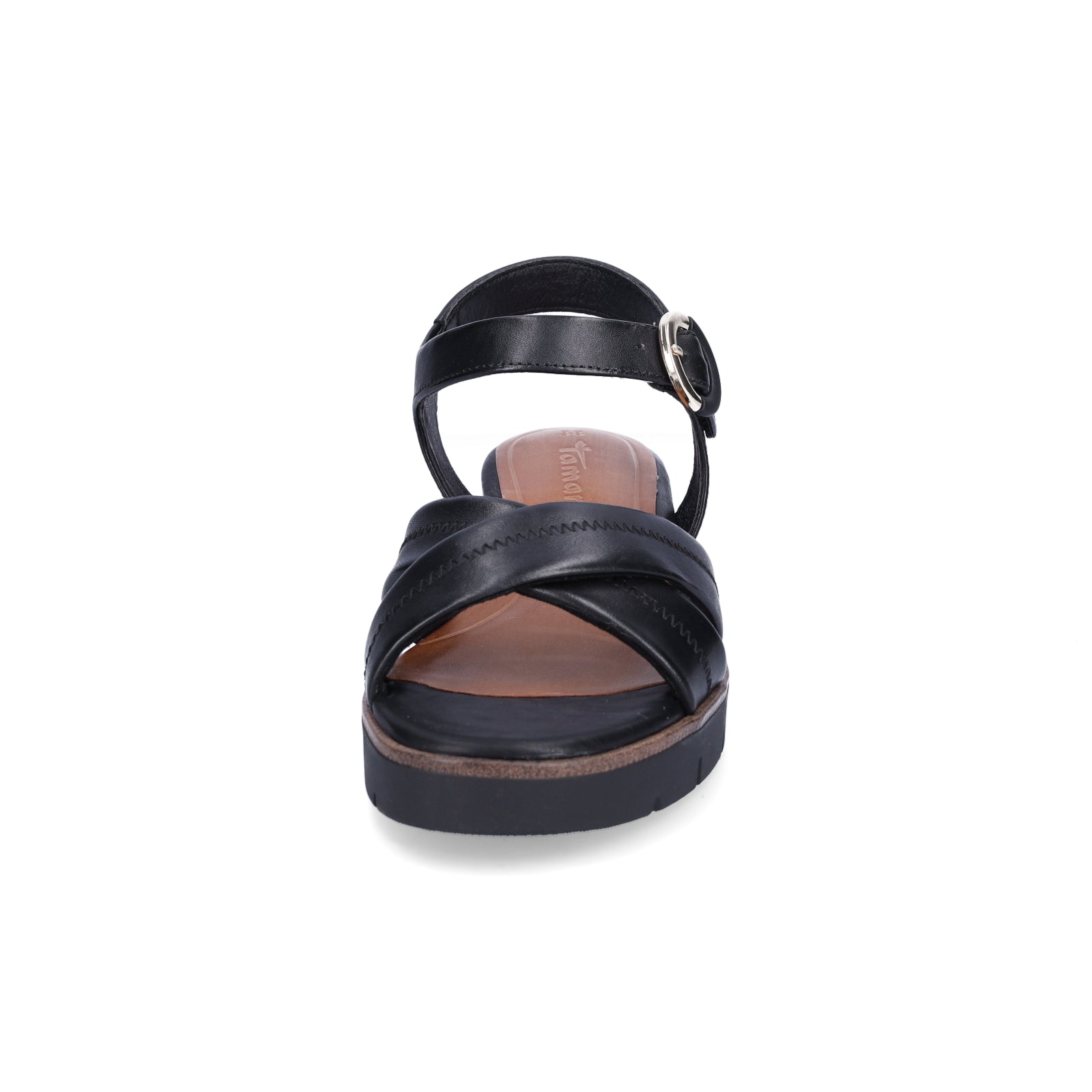Tamaris women's wedge sandals black