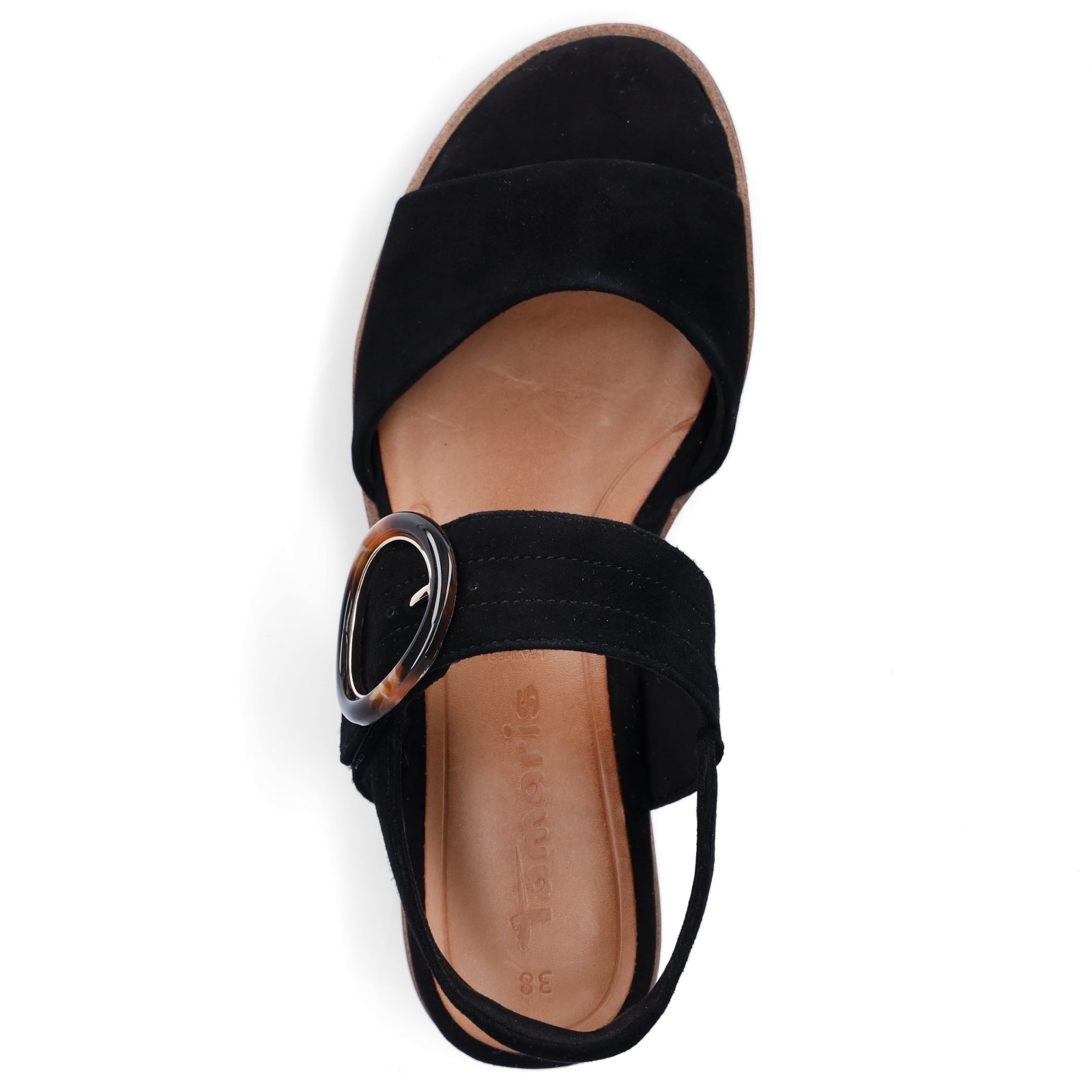Tamaris Damen Keilsandalette schwarz