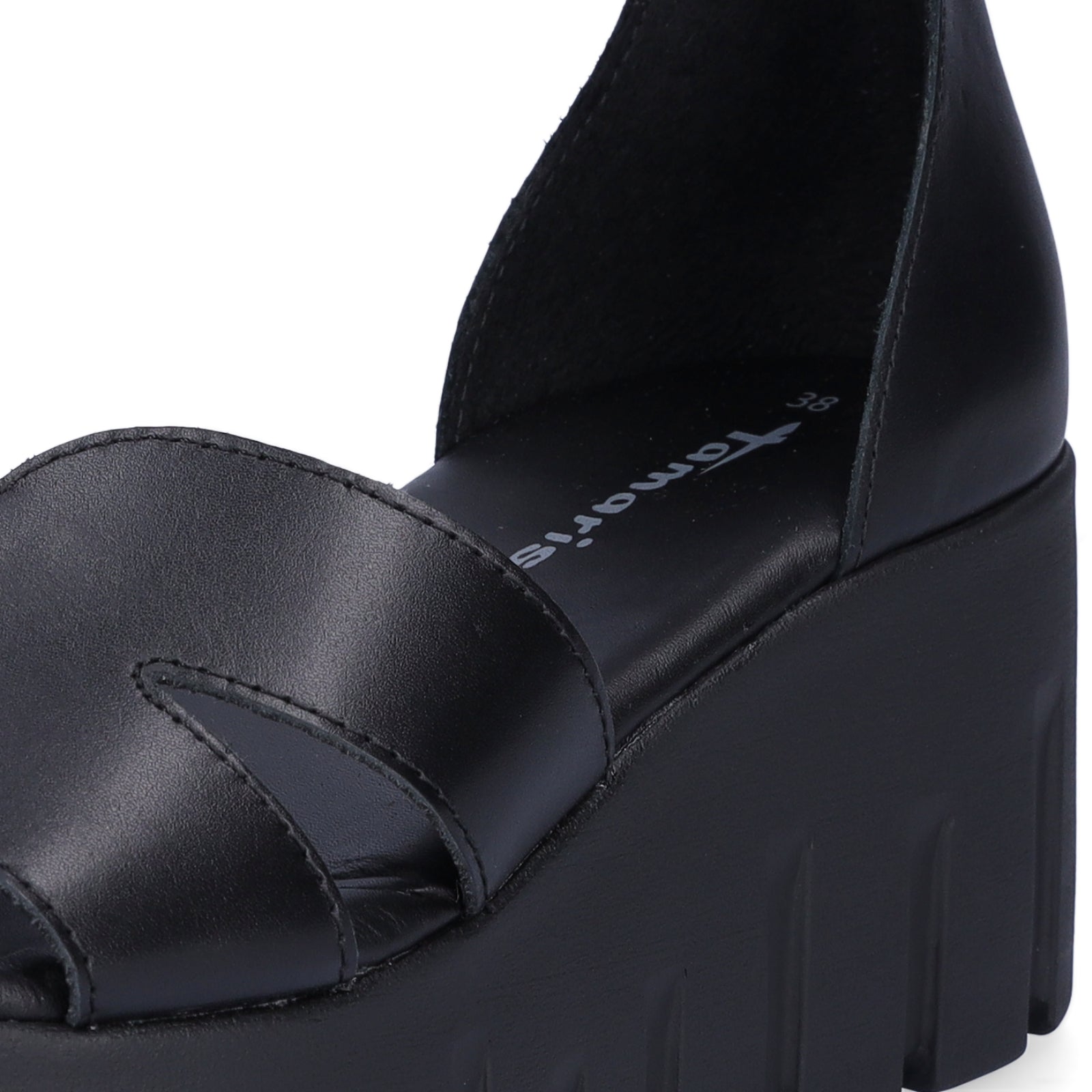 Tamaris Damen Plateau Sandalette schwarz