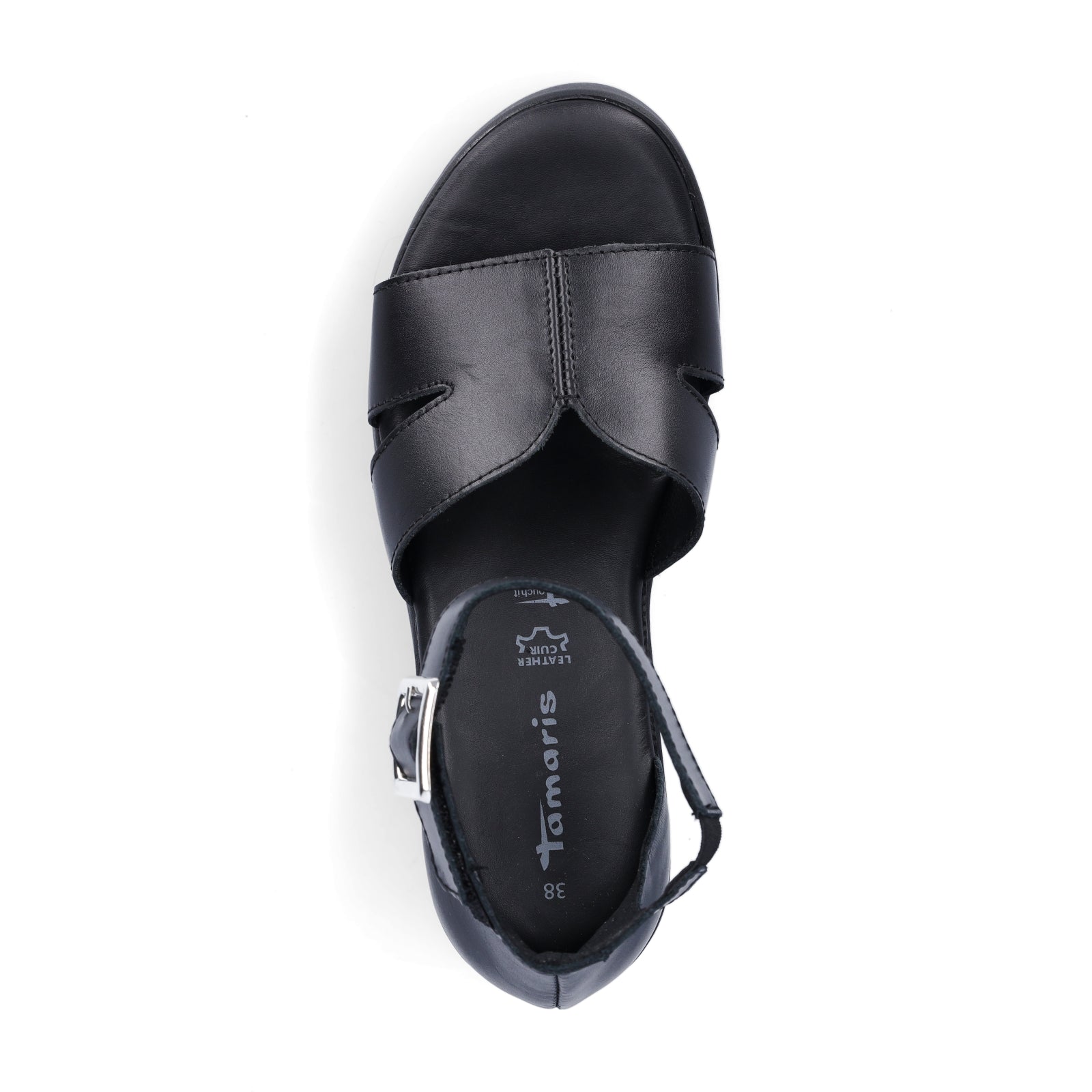 Tamaris Damen Plateau Sandalette schwarz