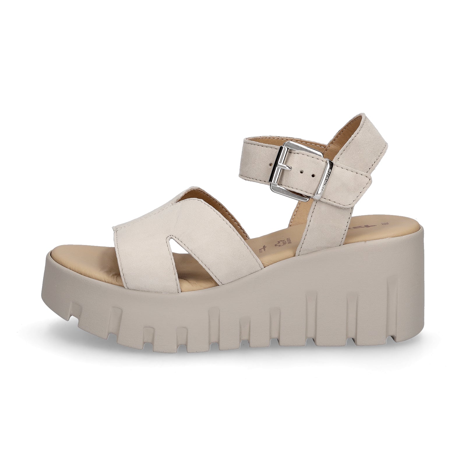 Tamaris Damen Sandalette taupe