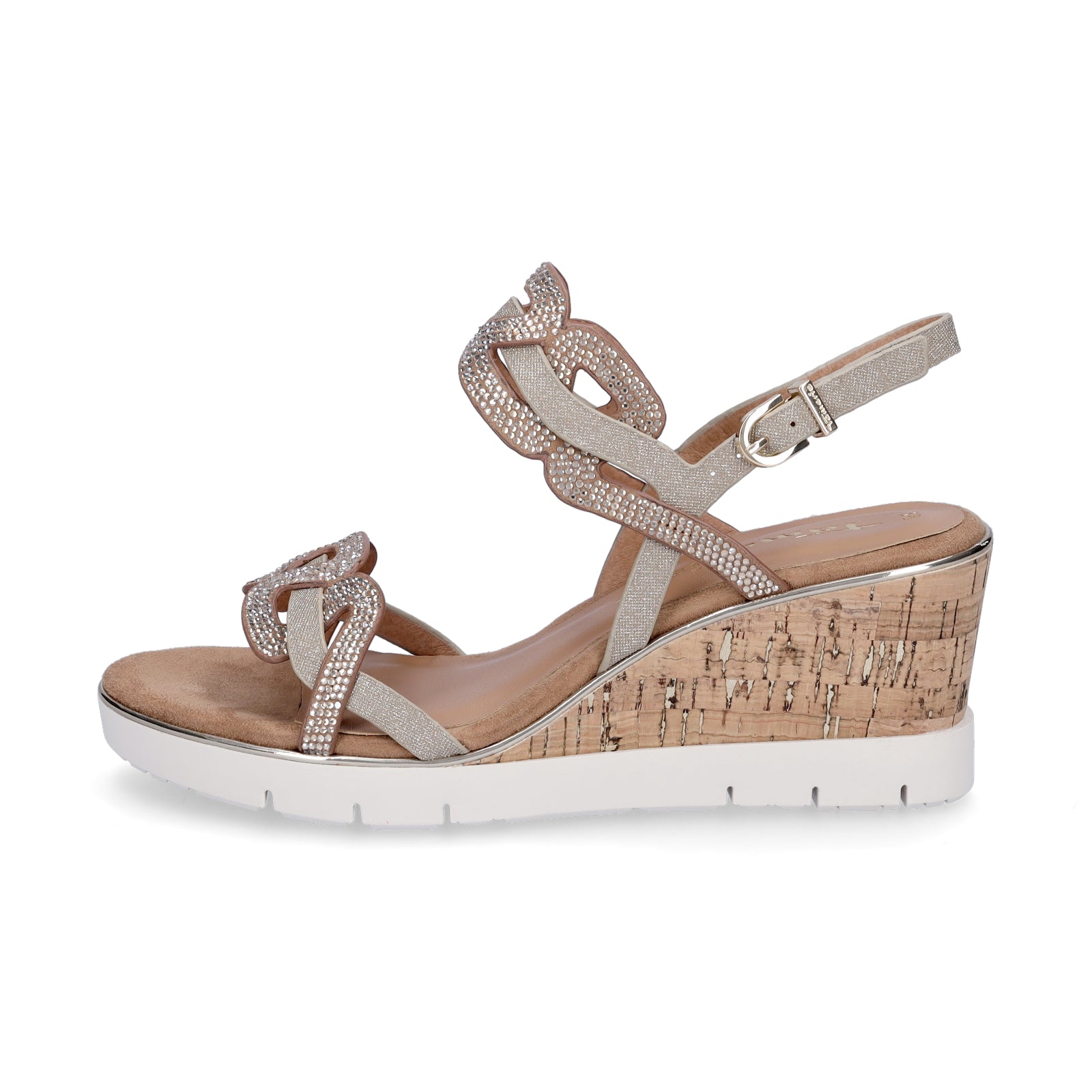 Tamaris women's wedge sandals beige brown