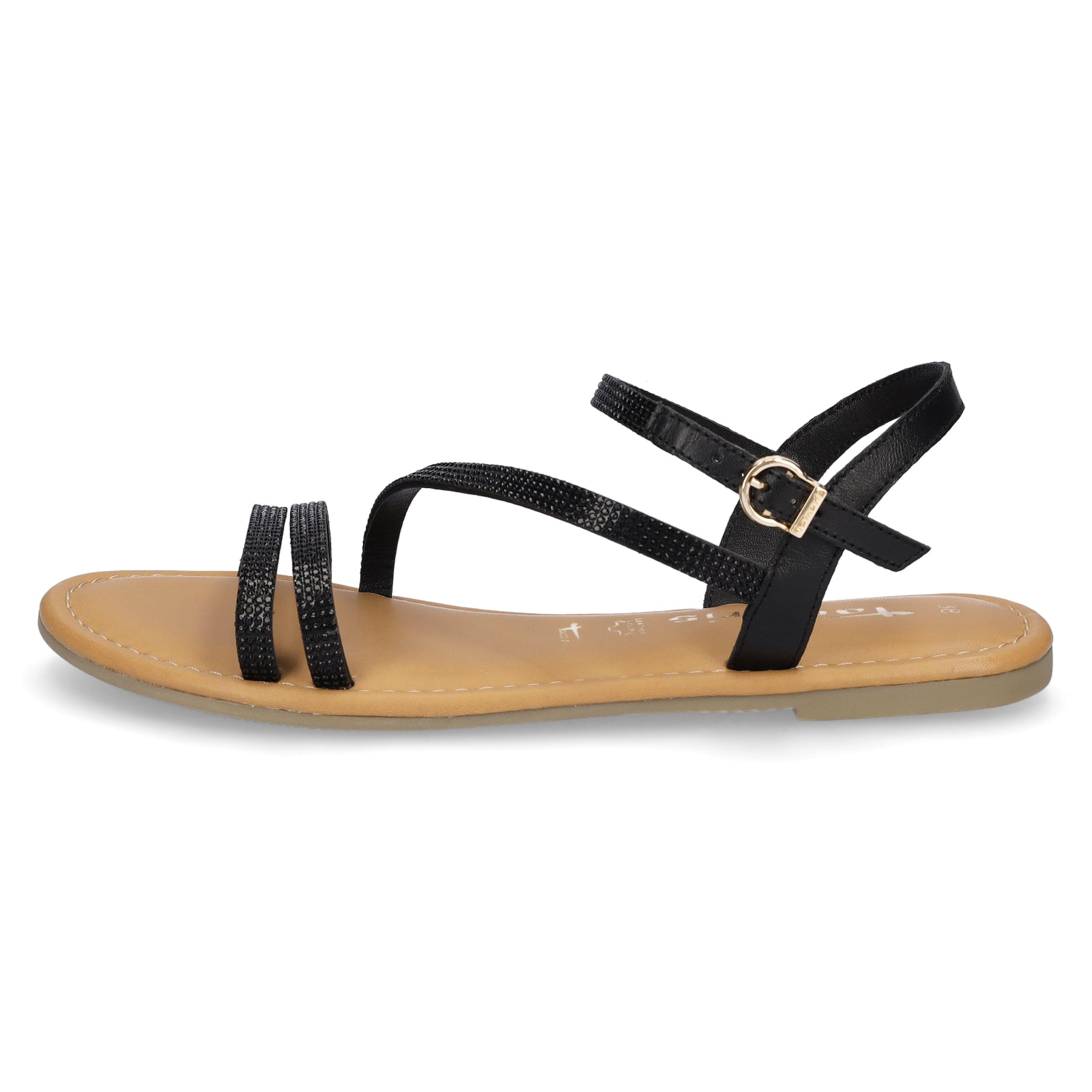 Tamaris Damen Riemchensandale schwarz