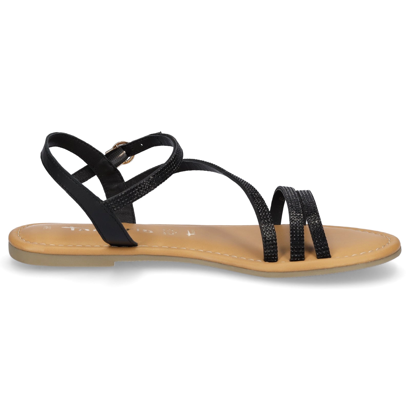 Tamaris Damen Riemchensandale schwarz