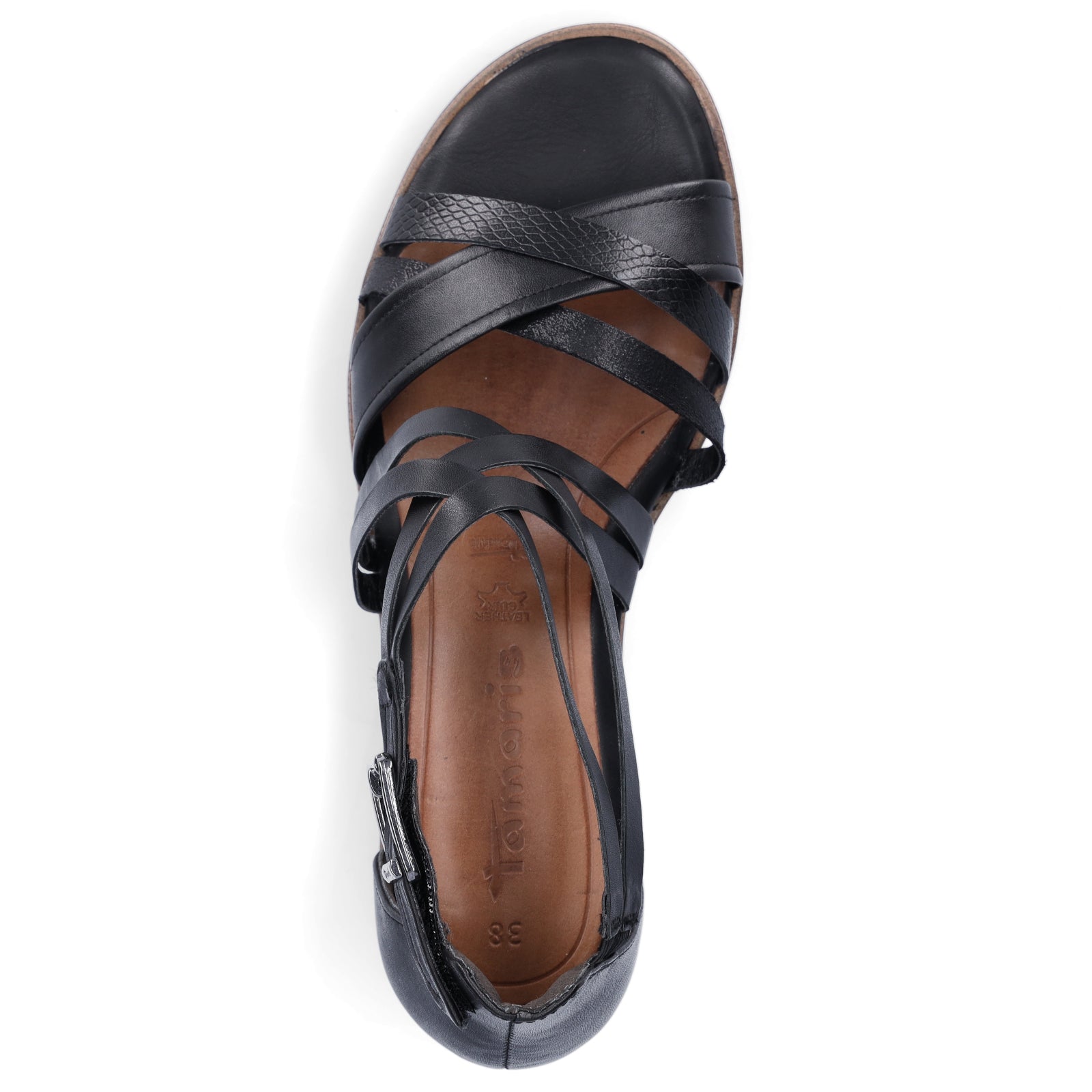 Tamaris Damen Keilsandalette schwarz